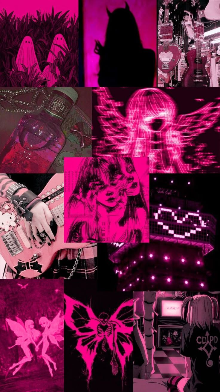 736x1308 Hot pink emo scene wallpaper