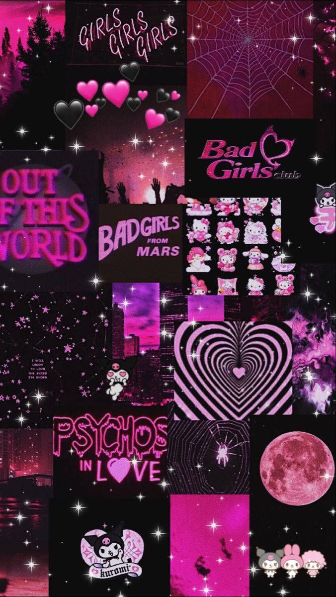676x1200 Download Grunge Emo Pink Collage Aesthetic Wallpaper