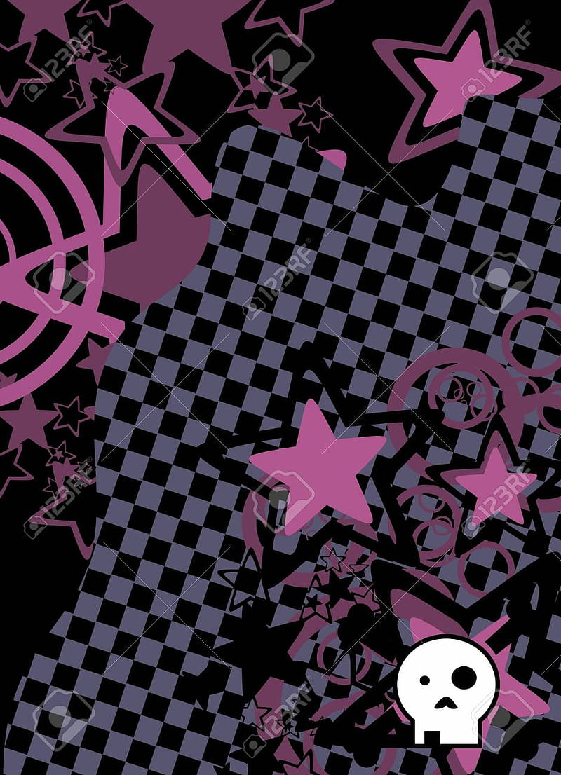 800x1106 Emo star skull, hello, pink, purple, HD phone wallpaper