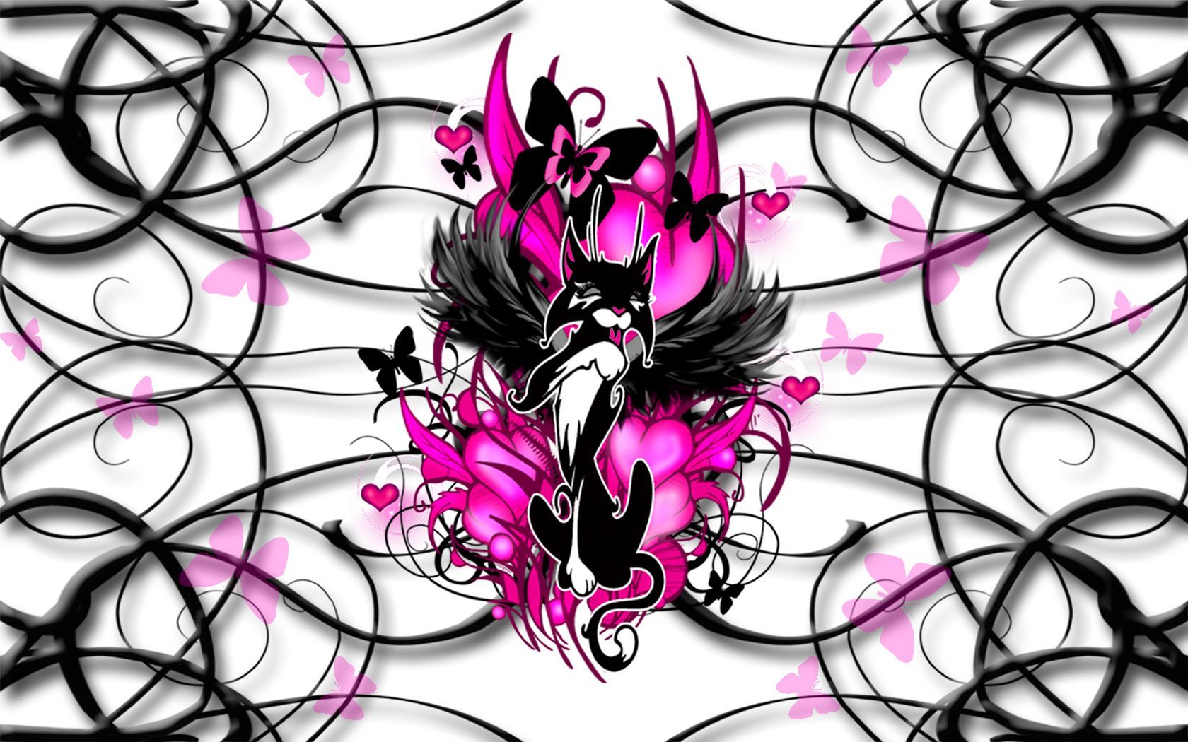 1680x1050 Pink and Black Emo Wallpaper, HD Background