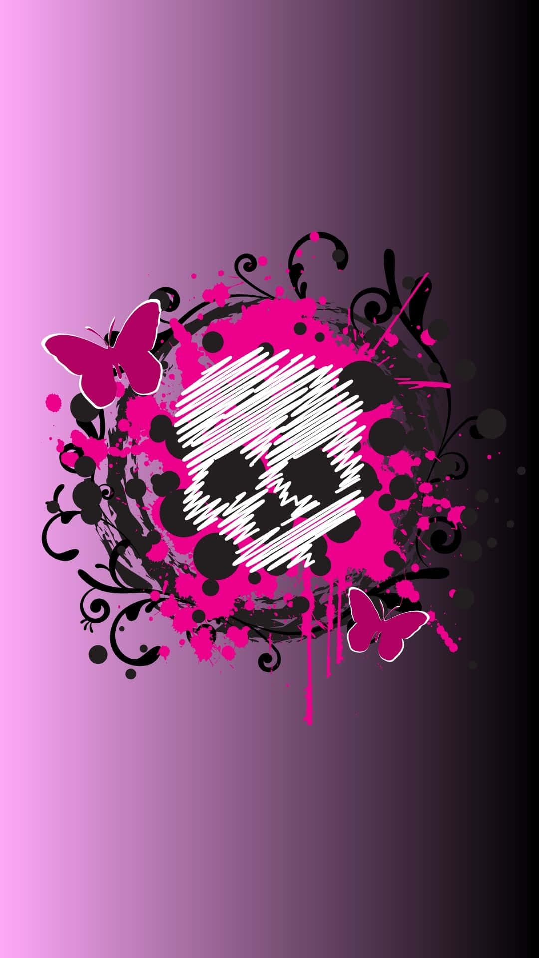 1080x1920 Download Adorable Emo Girl with Striking Neon Green Hair Wallpaper