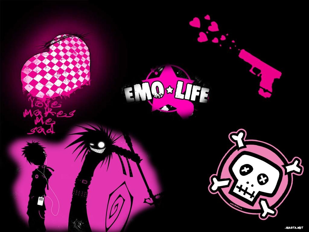 1024x768 Emo Life Desktop wallpaper 1366x768
