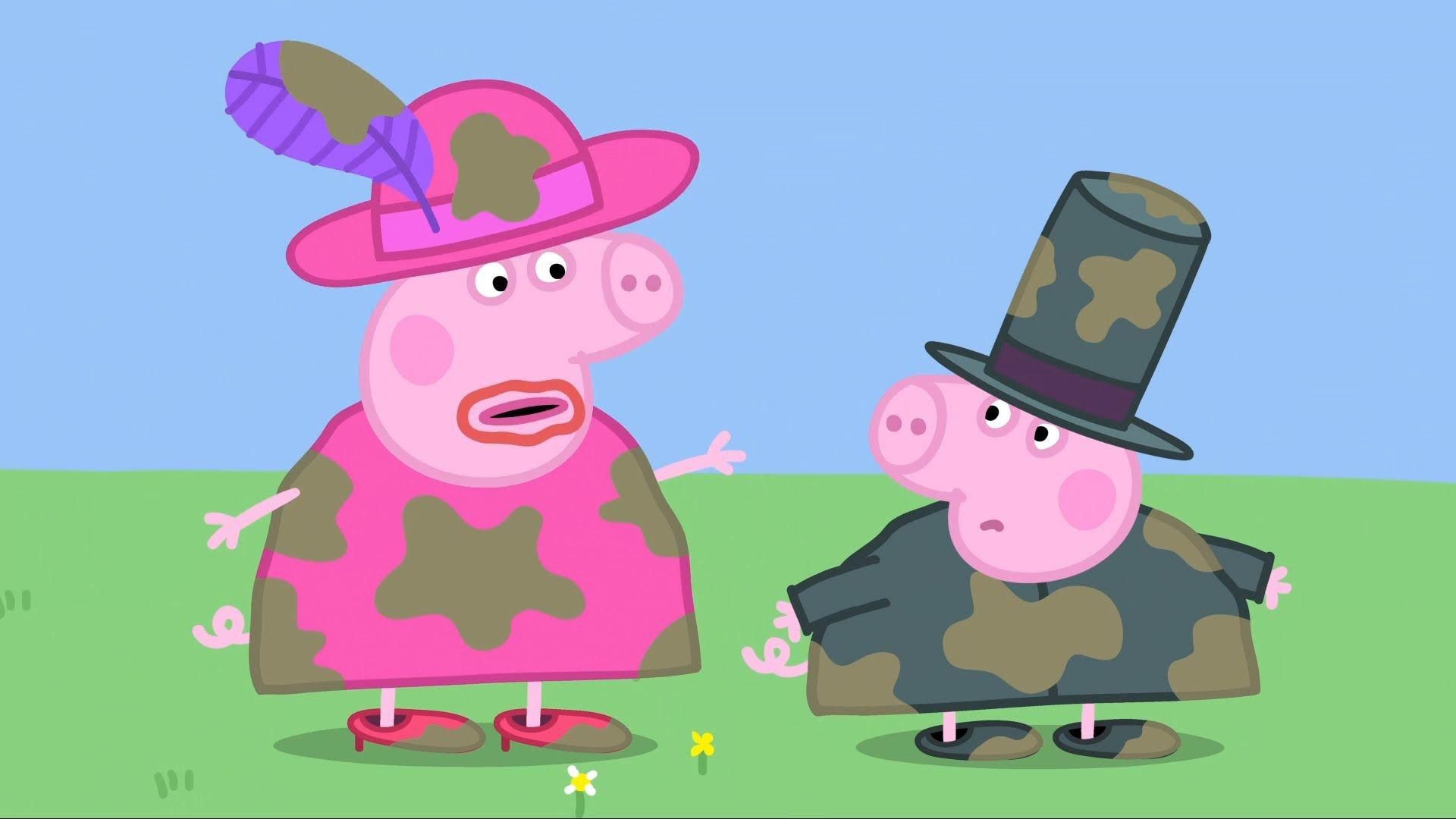 1920x1080 Peppa Pig In Mud HD Desktop Wallpaper
