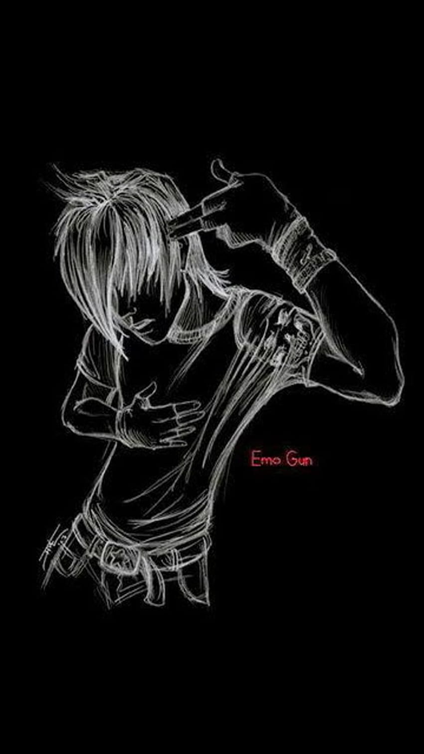 850x1511 Emo Art, emo rap HD phone wallpaper