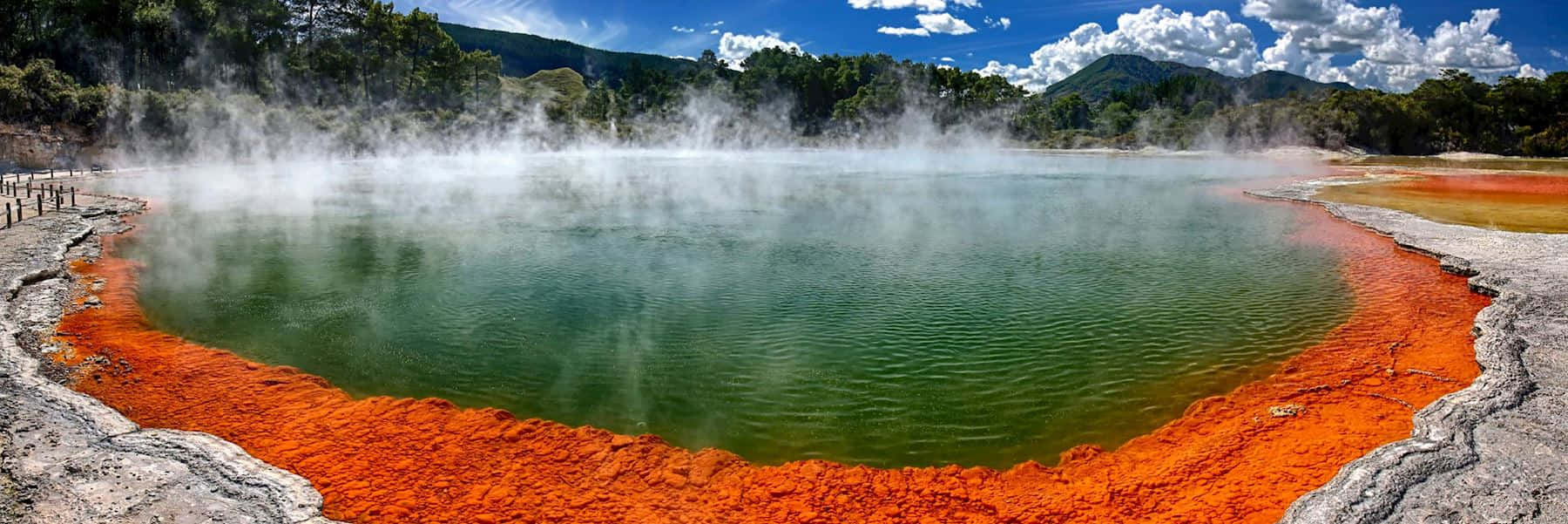 1800x601 Download Rotorua Geothermal Wonderland Wallpaper