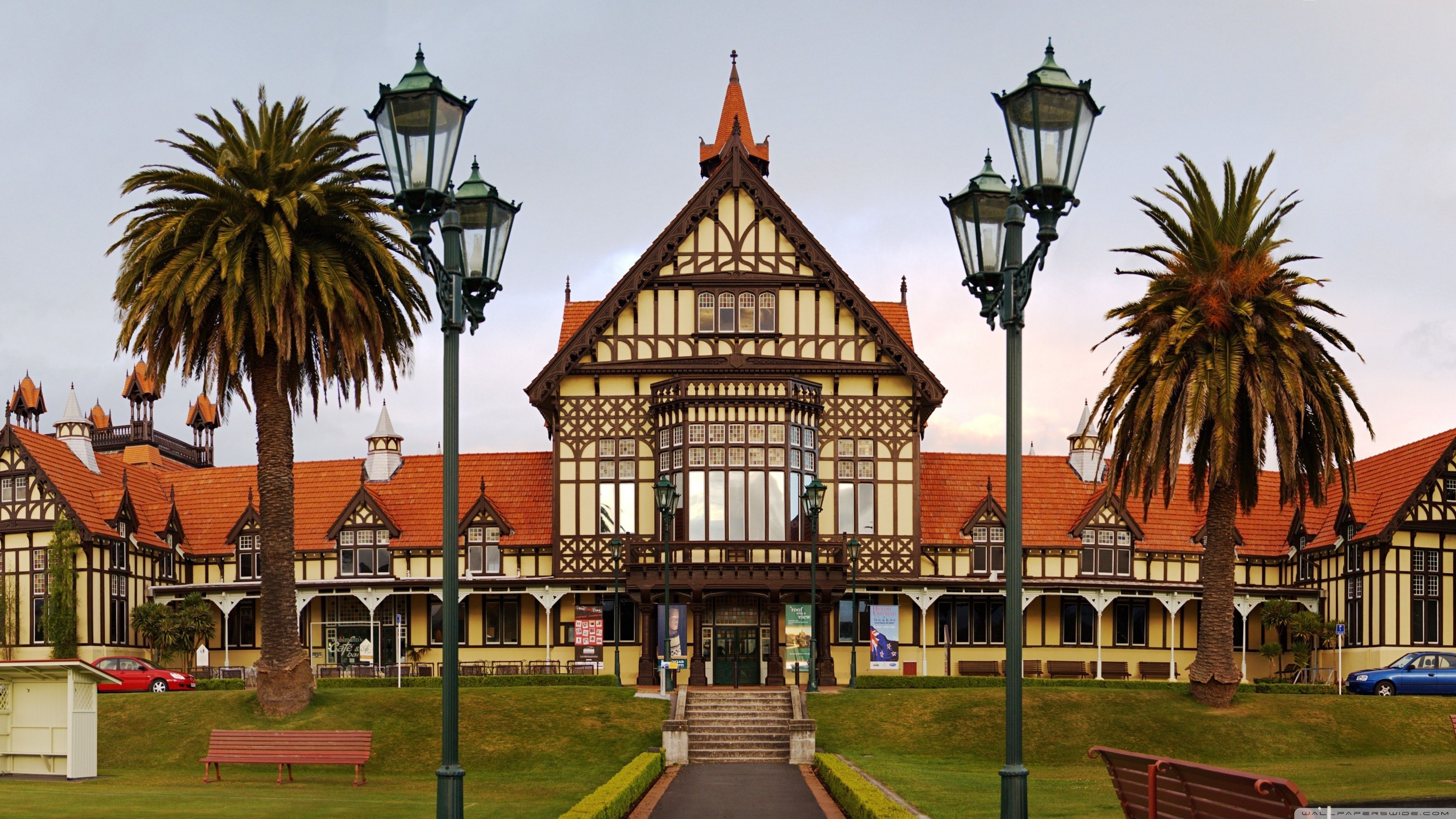 3554x1999 New Zealand Rotorua Museum 4K UHD Wallpaper for UltraHD Desktop and TV : Dual Monitor