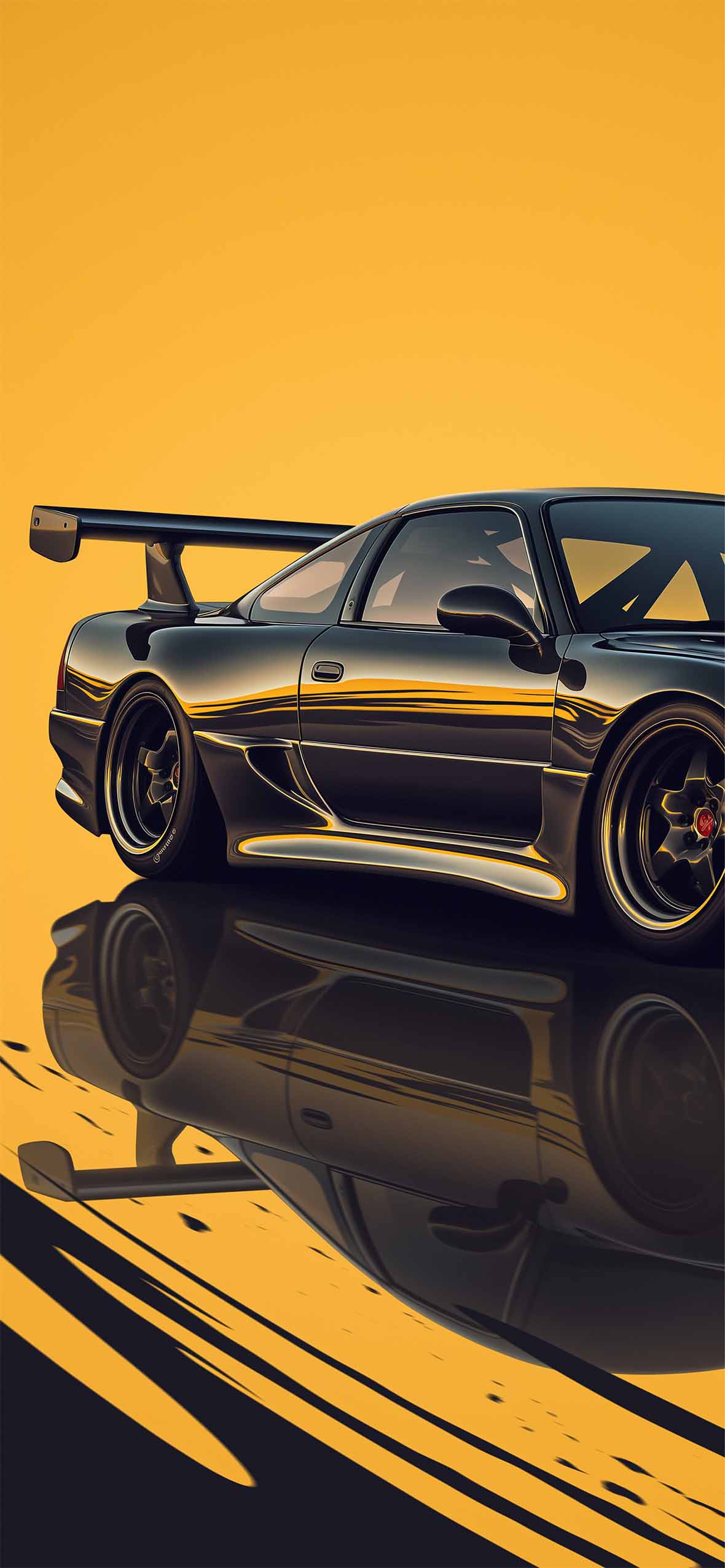 1180x2554 Cyberpunk Dark Futuristic Car Wallpaper Phone Wallpaper
