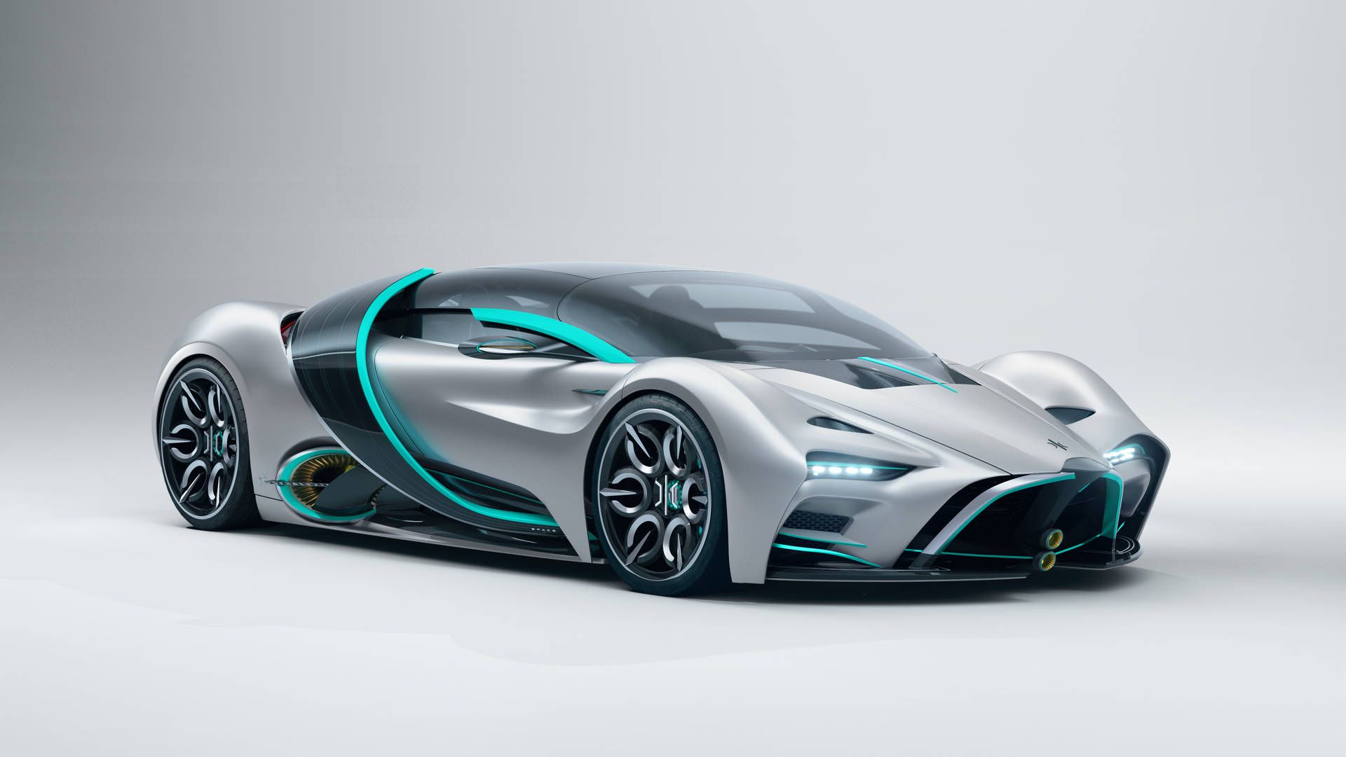 1920x1081 Download 4k White And Blue Futuristic Car Wallpaper