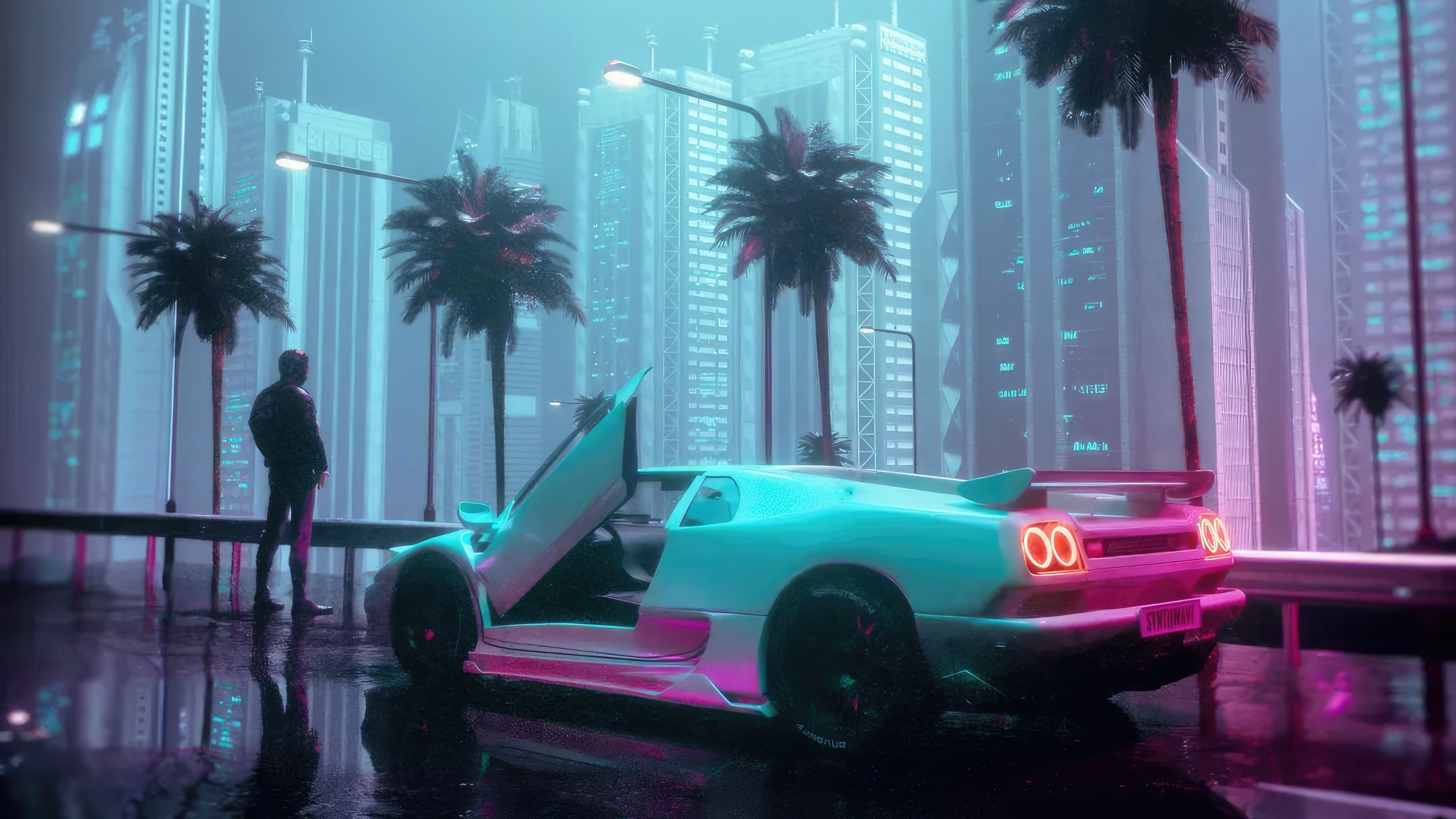 3840x2160 Futuristic Retro Drive Synthwave Car Expedition Wallpaper, HD Artist Wallpaper, 4k Wallpaper, Image, Background, Photos and Picture