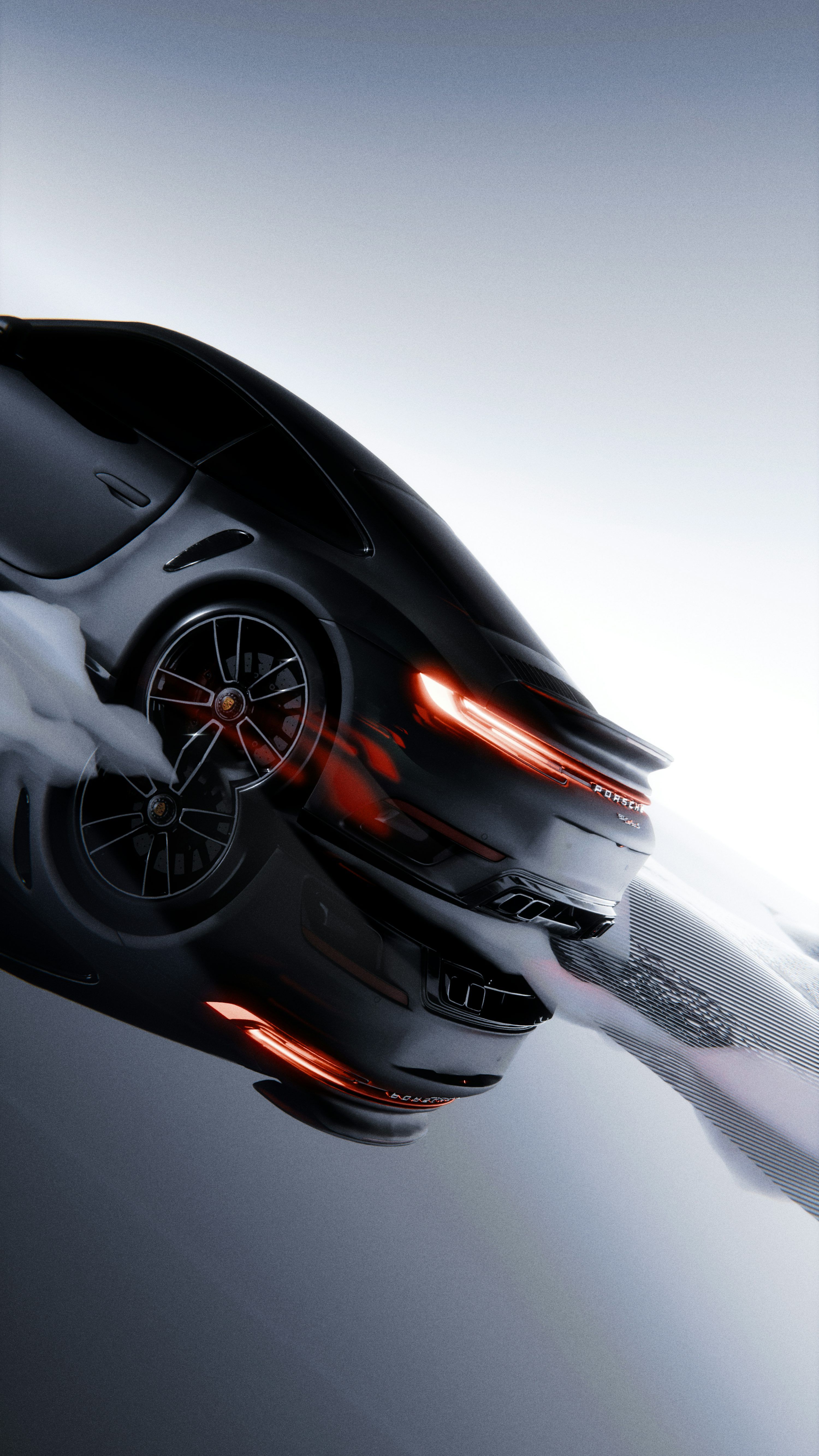 3000x5333 A futuristic car flying photo