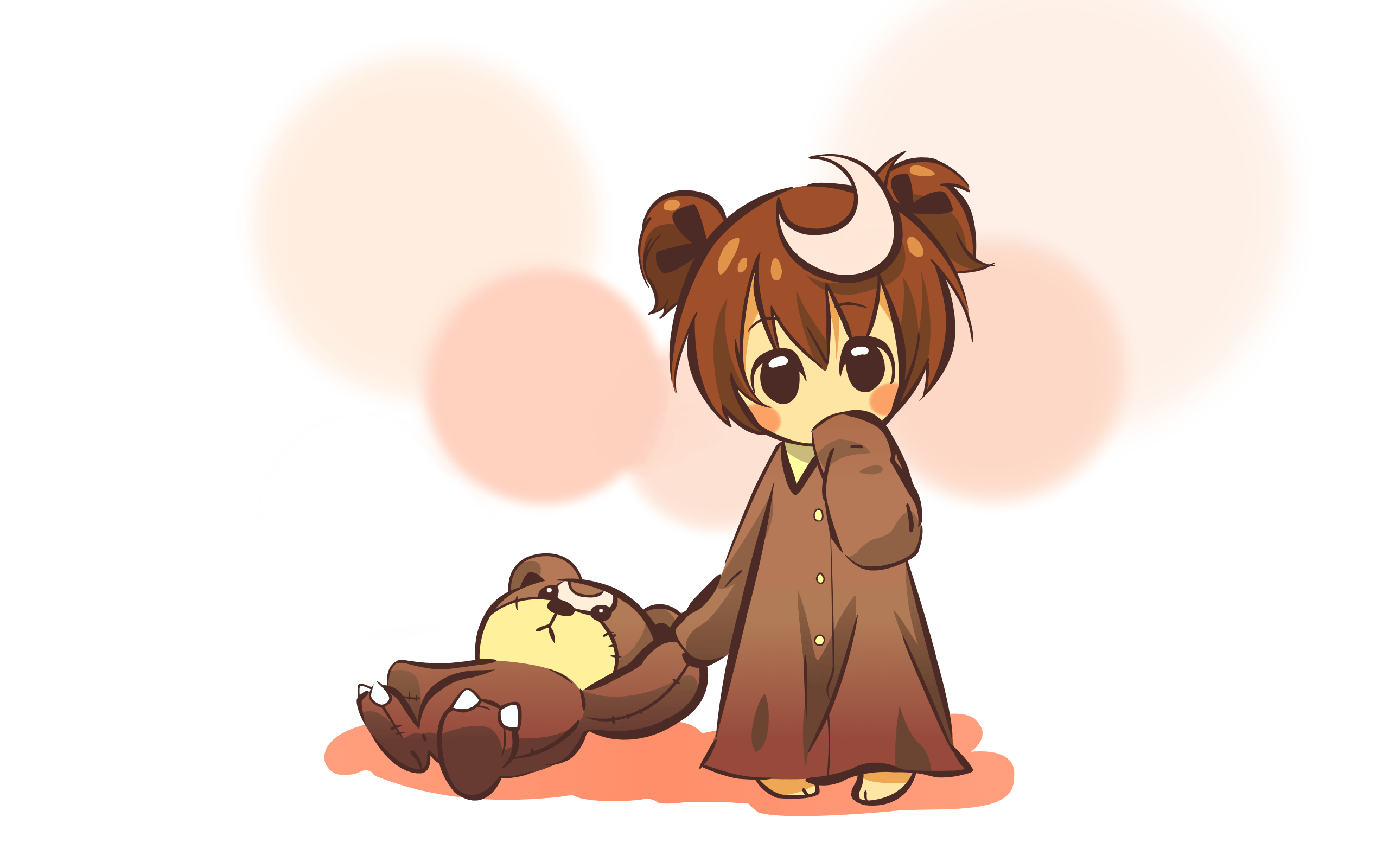 2560x1600 Pokemon, chibi, teddiursa, simple background, Ursaring, Hitec