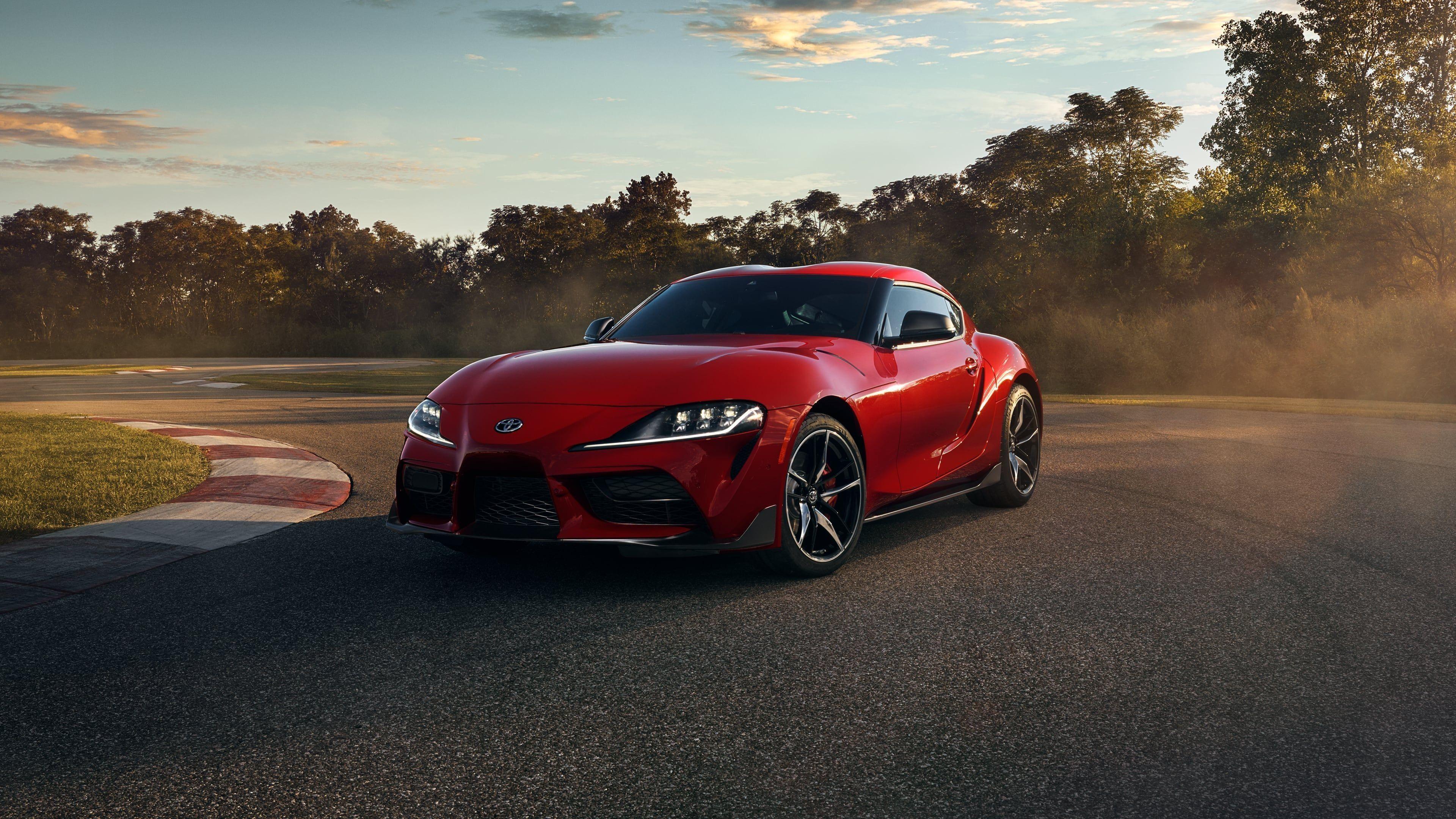 3840x2160 Toyota GR Supra Red Car Wallpaper