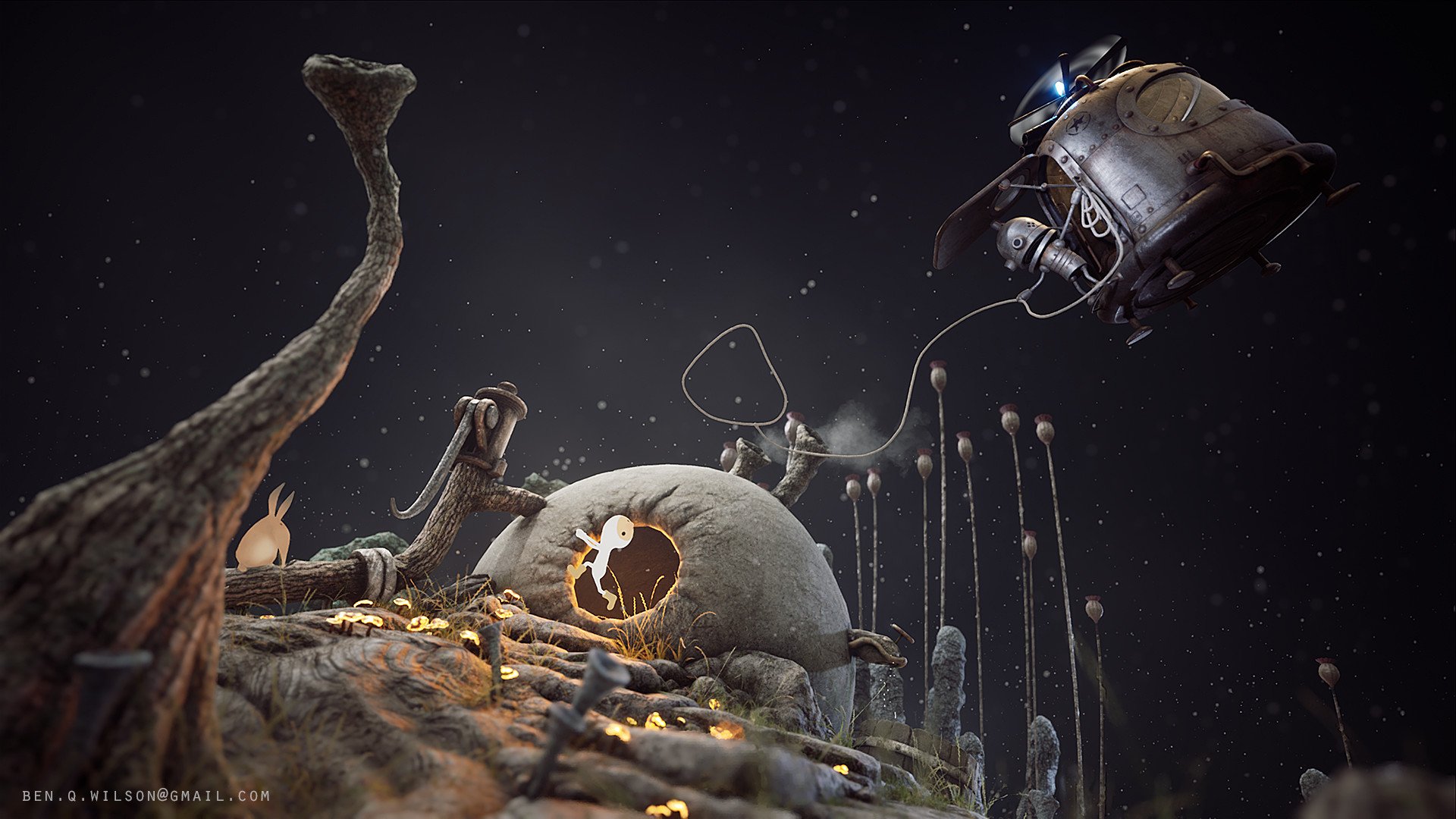 1920x1080 Ben Wilson / Machinarium Fan Art Diorama