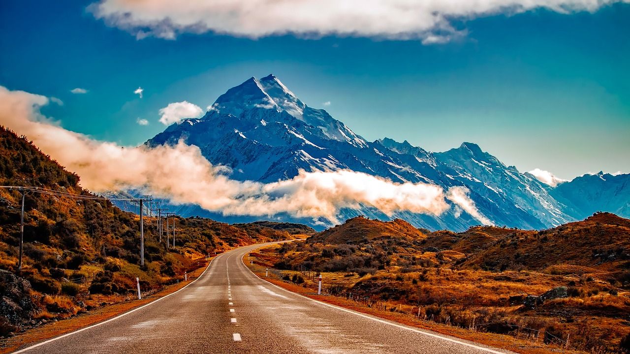 1280x720 New Zealand Landscape Mountains