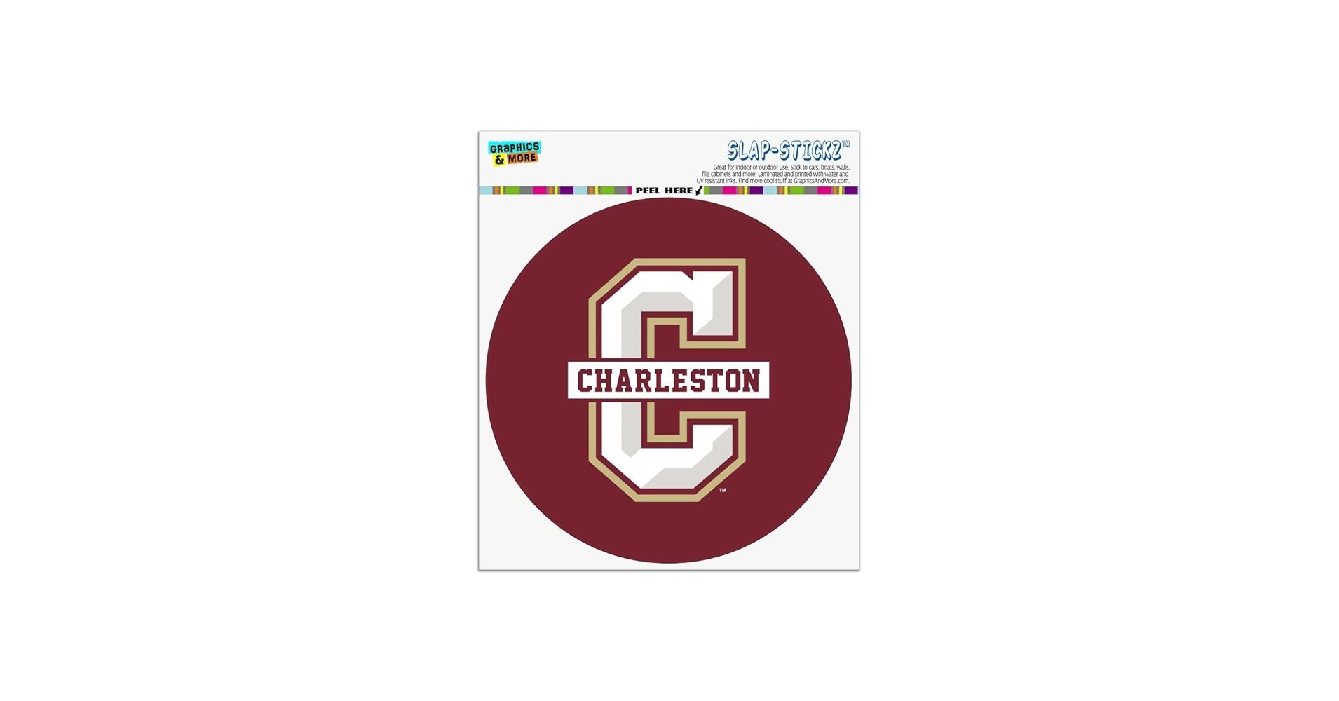 1910x1000 Amazon.com of Charleston Cougars Logo Automotive Car Window Locker Circle Bumper Sticker