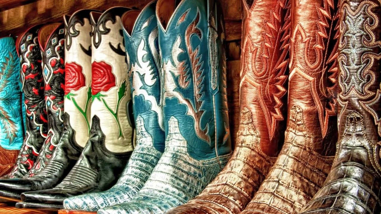 1280x720 Download Cute Western Styles Boots Wallpaper