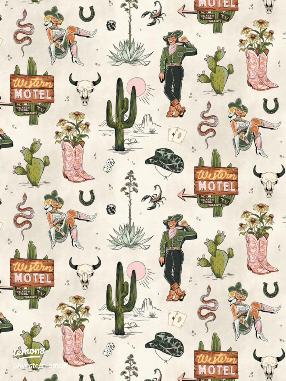 916x1221 Adorable Western Themed Wallpaper For Your Space