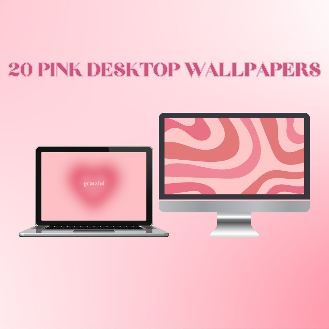 1080x1080 Pink Aesthetic Desktop Wallpaper (20 Files, 16:9) (digital Download)
