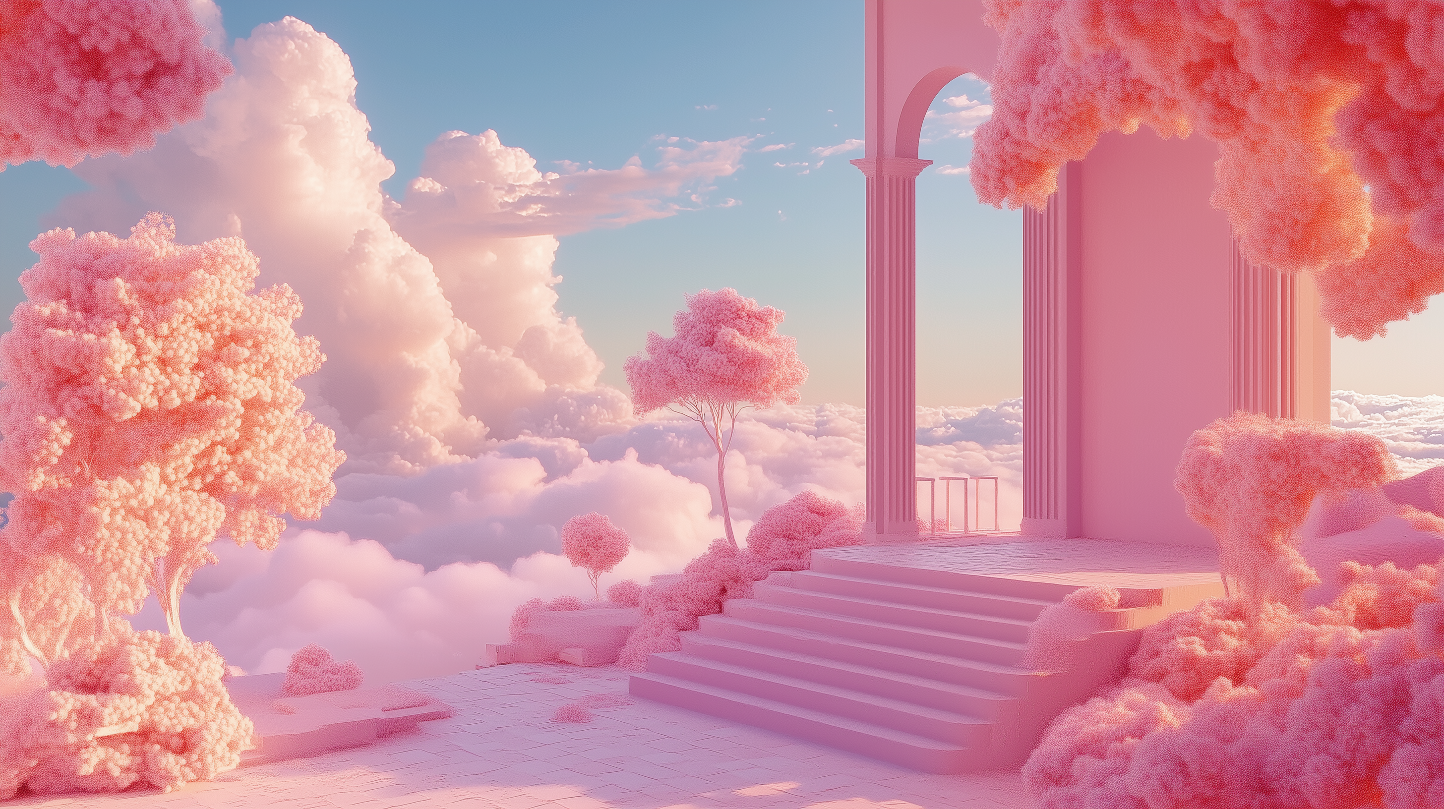 2912x1632 Soft Pink Aesthetic HD Wallpaper