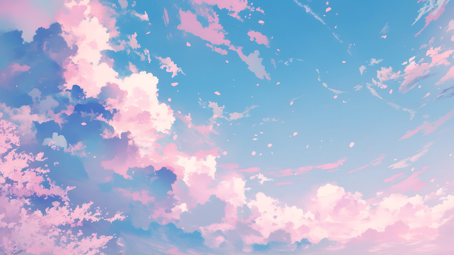 1536x864 Aesthetic Pink Clouds Pastel Desktop Wallpaper