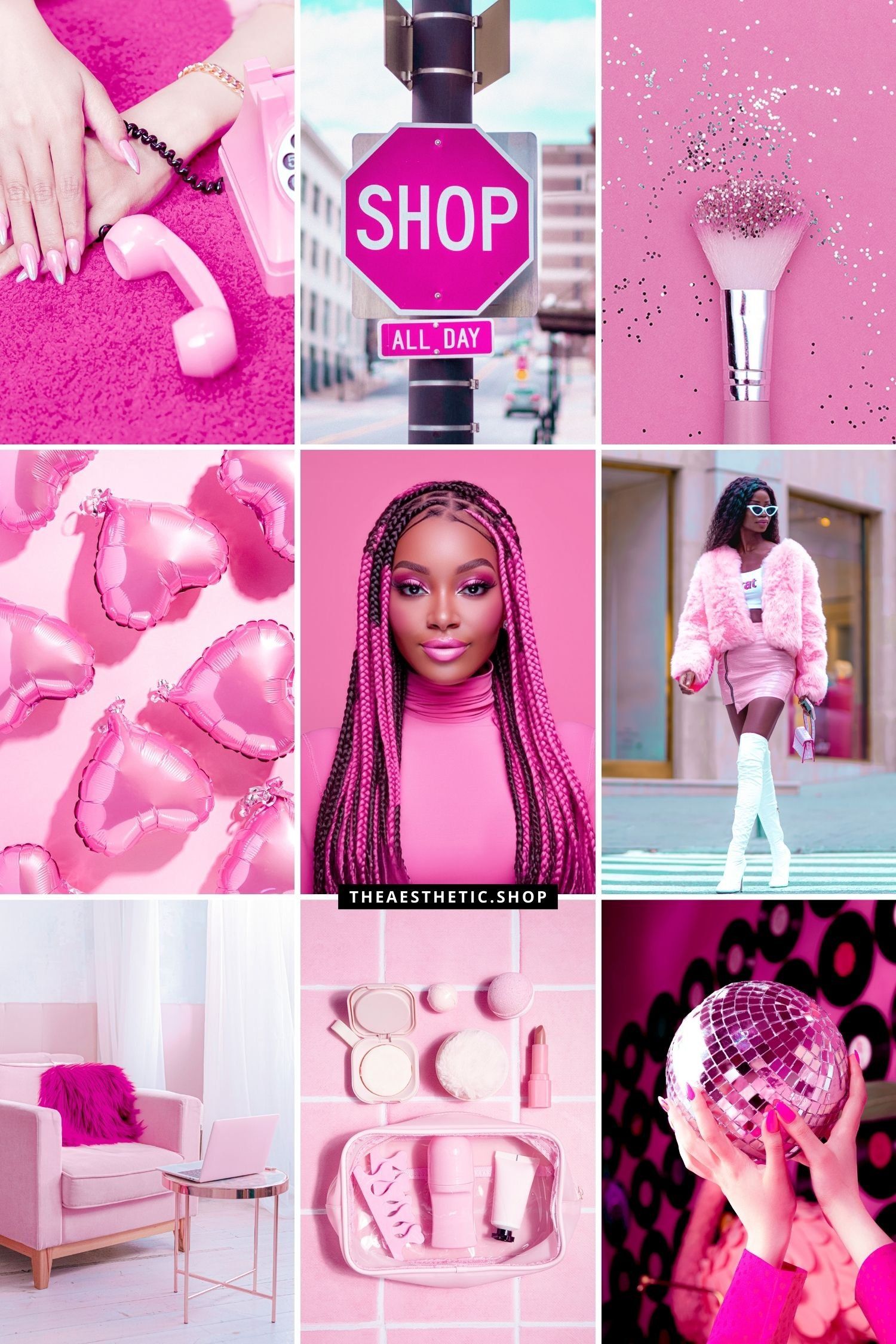 1500x2250 Barbiecore aesthetic Instagram highlight covers ready to use editable Canva templates ⋆ The Aesthetic Shop
