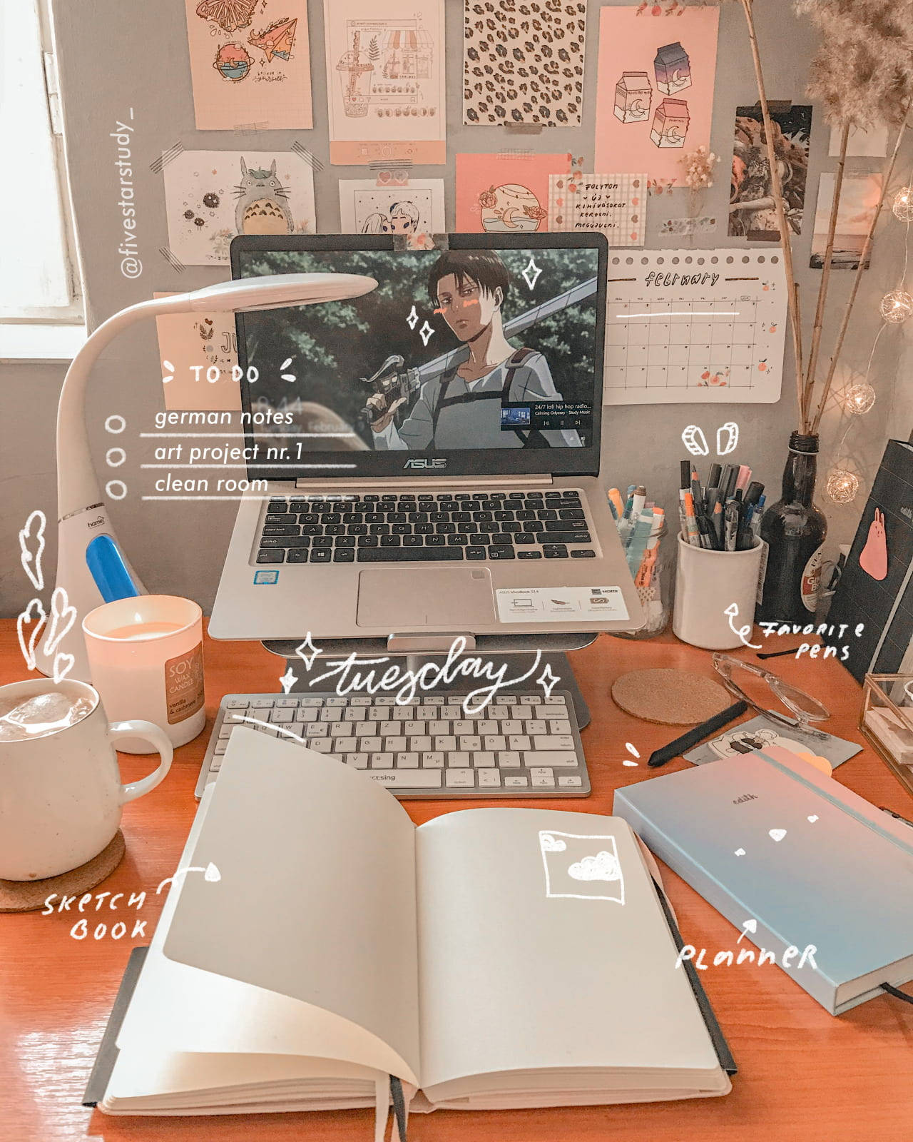 1280x1600 Download Study Aesthetic With Cute Texts Wallpaper