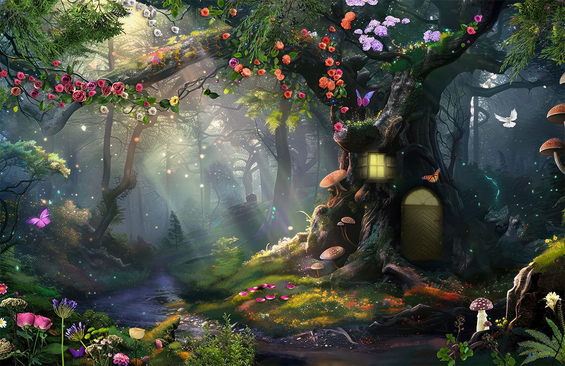 1155x750 Enchanted Forest Bath Mural Wallpaper