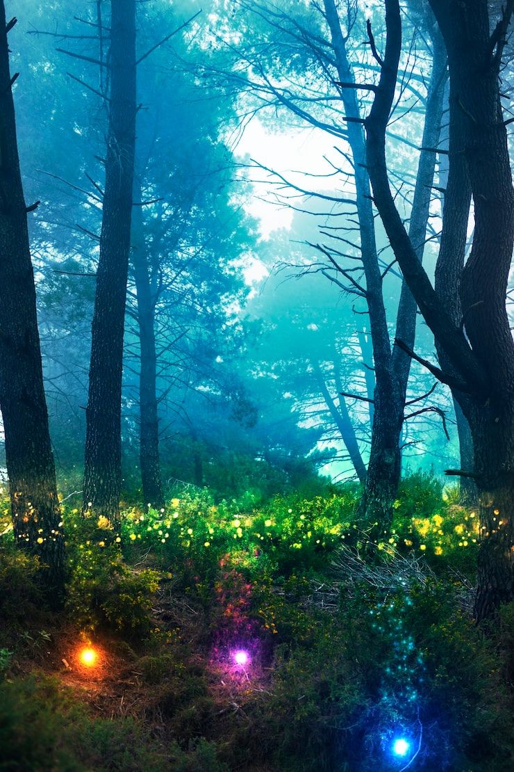 740x1110 Fantasy magical forest atmosphere Image