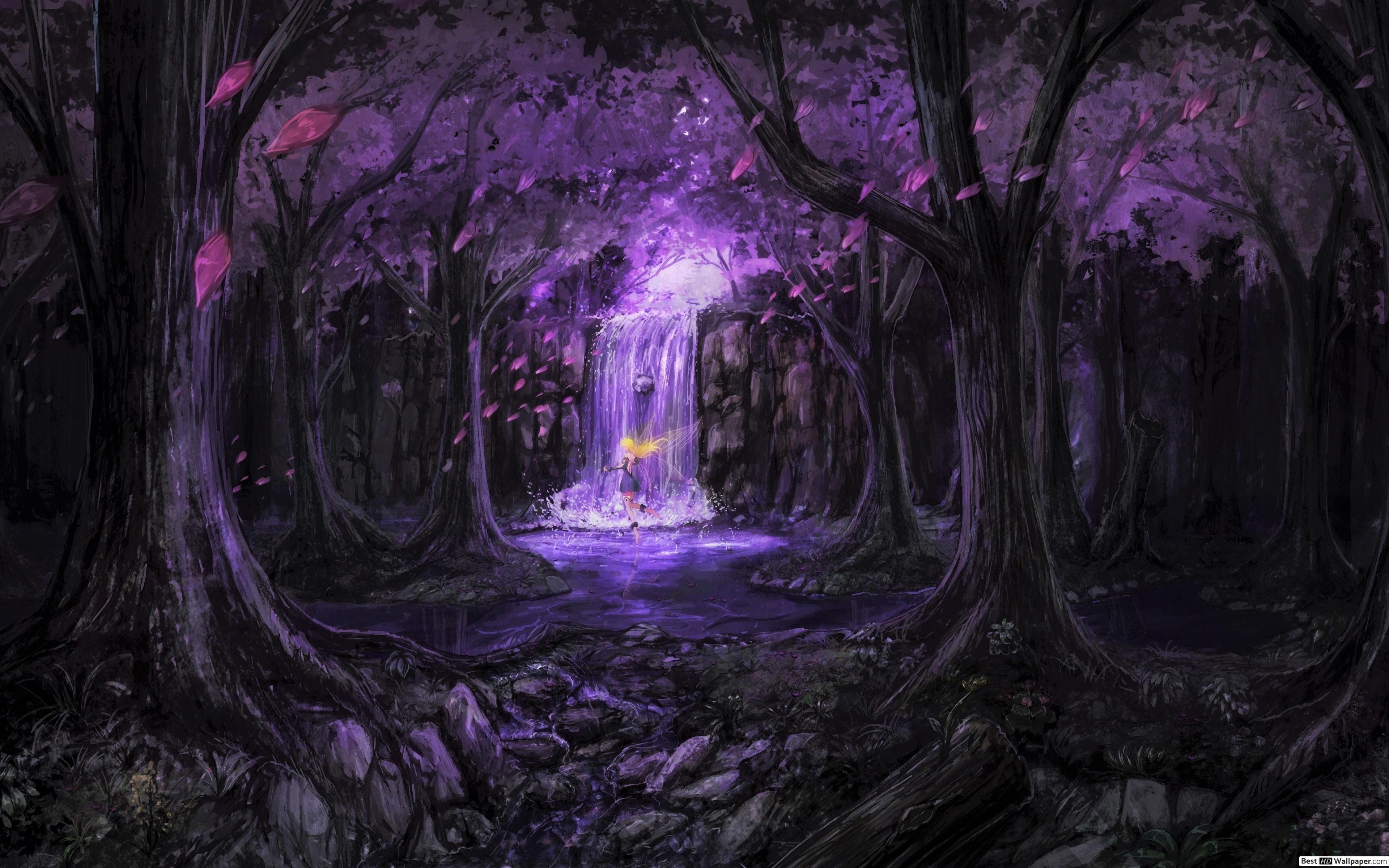 3840x2400 Fantasy Forest Dark High Definition Wallpaper 111370