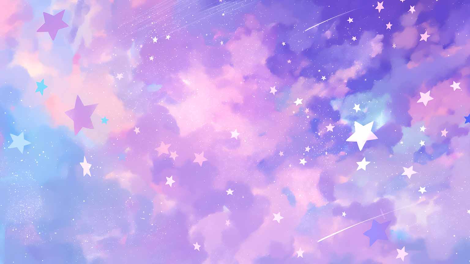 1536x864 Pastel Galaxy Dreamy Stars Desktop Wallpaper