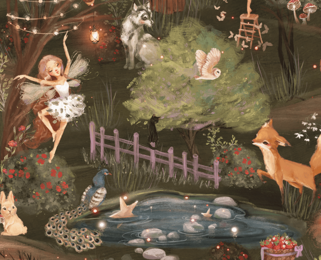 1080x876 Whimsical Fairies Wallpaper Mural