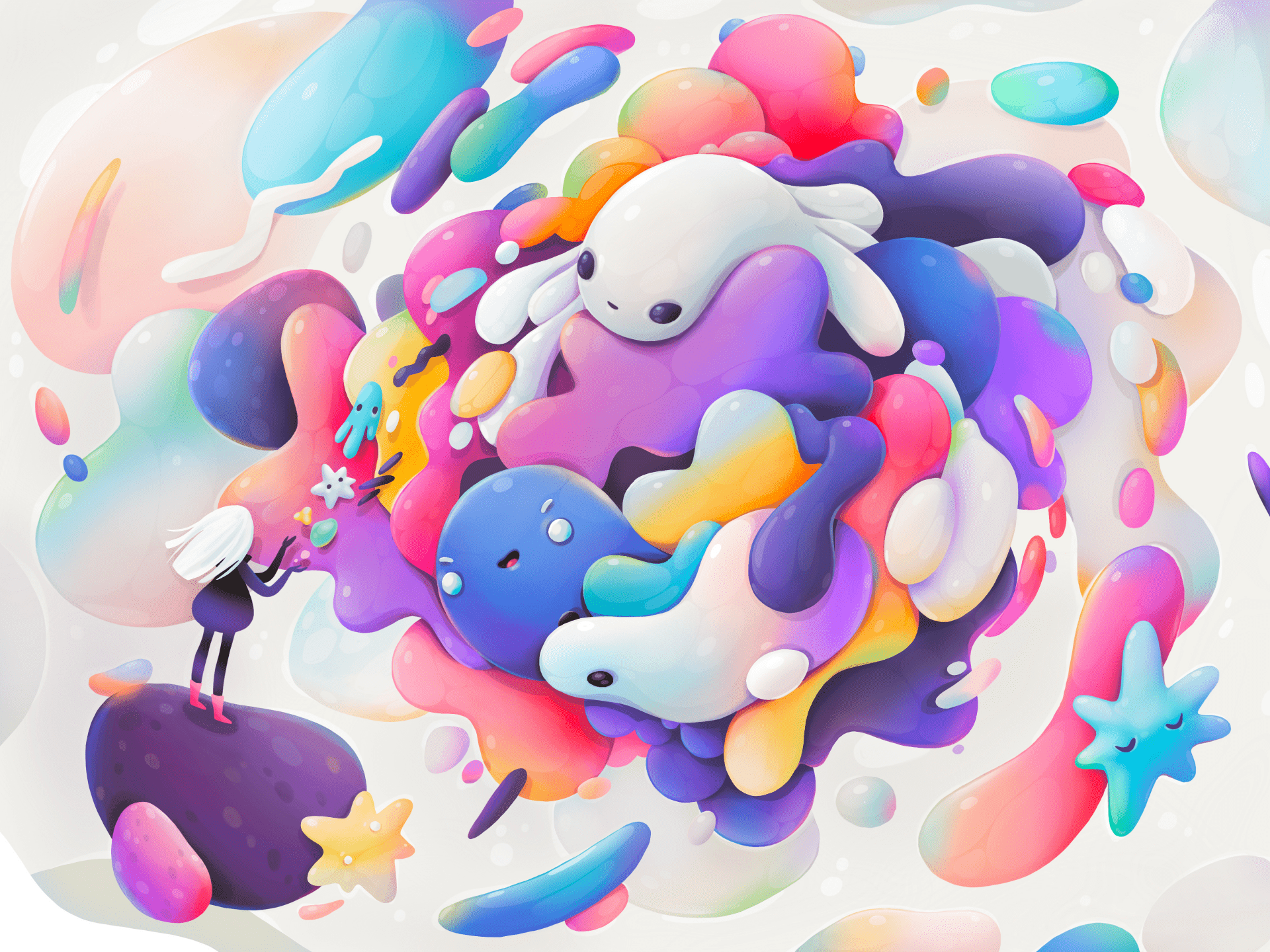 1920x1440 Whimsical Rainbow Artistry 4K Ultra HD Wallpaper