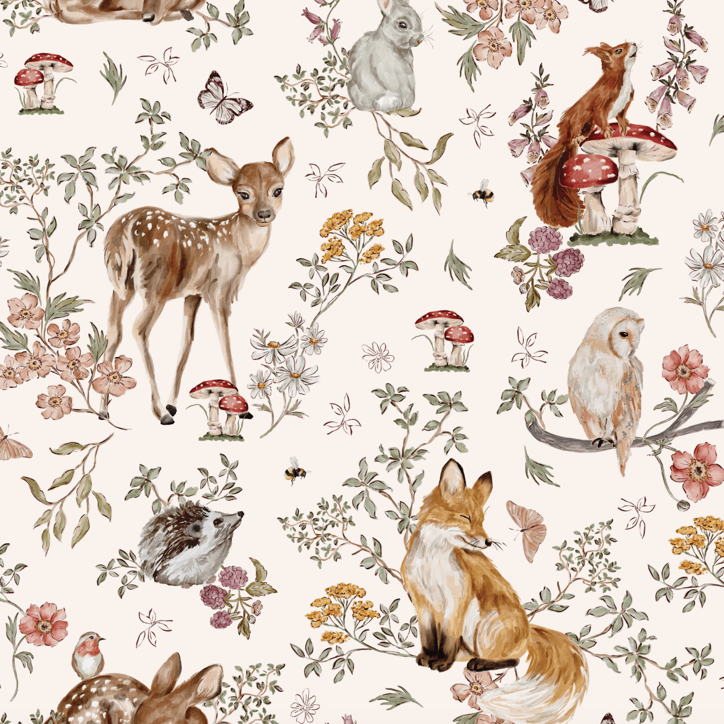 1446x1446 Whimsical Woodland Wallpaper : Munks and Me
