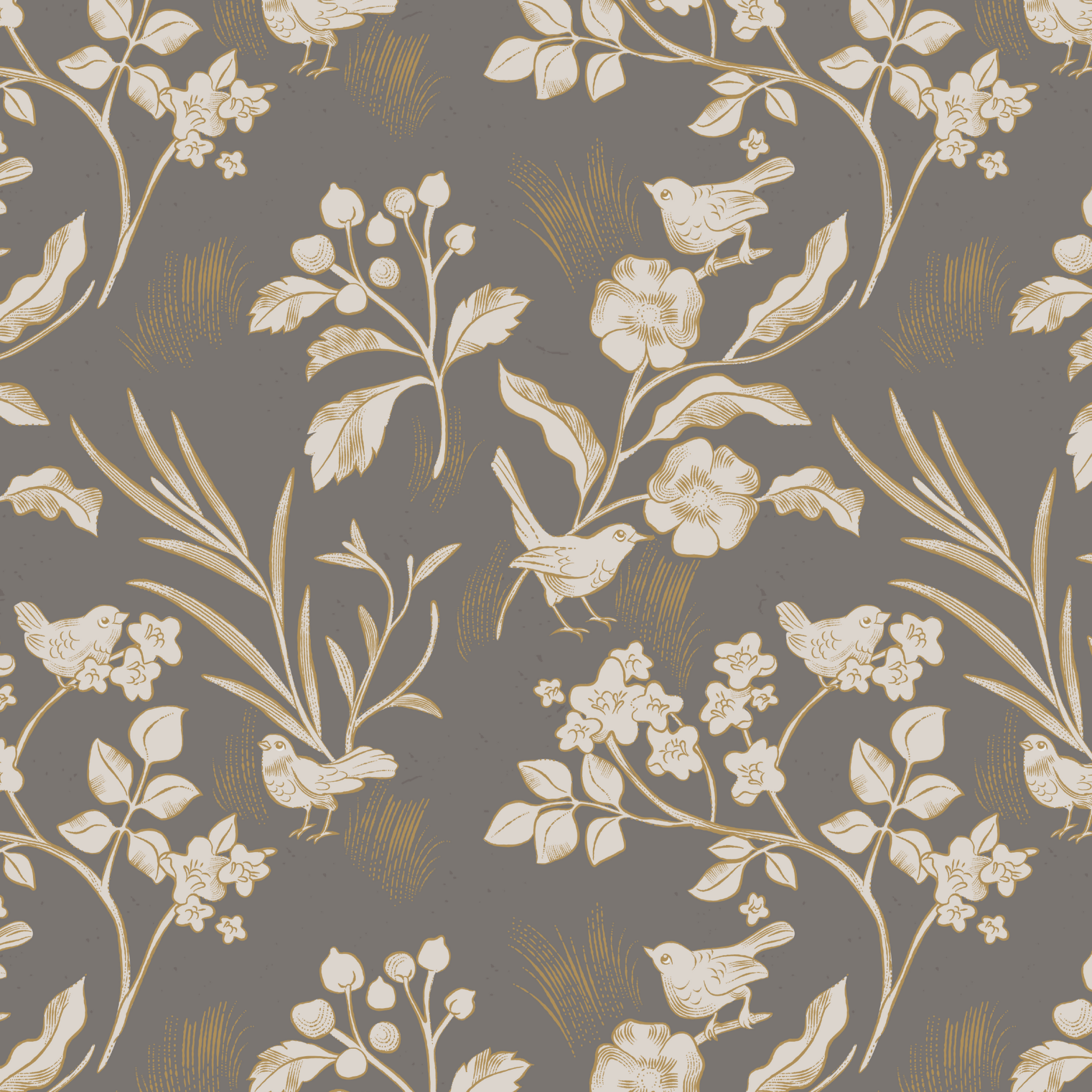 2048x2048 Whimsical Peel and Stick Wallpaper (Removable)