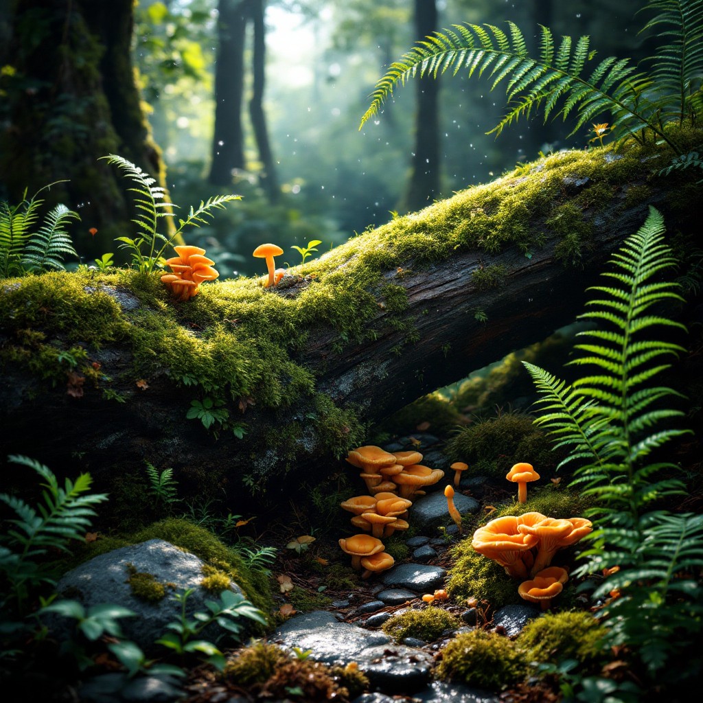 1024x1024 Free Lush Forest Detail Image, Moss, Ferns