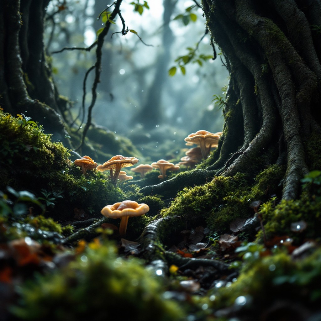 1024x1024 Free Mystical Forest Spiral Image, Spiral, Moss