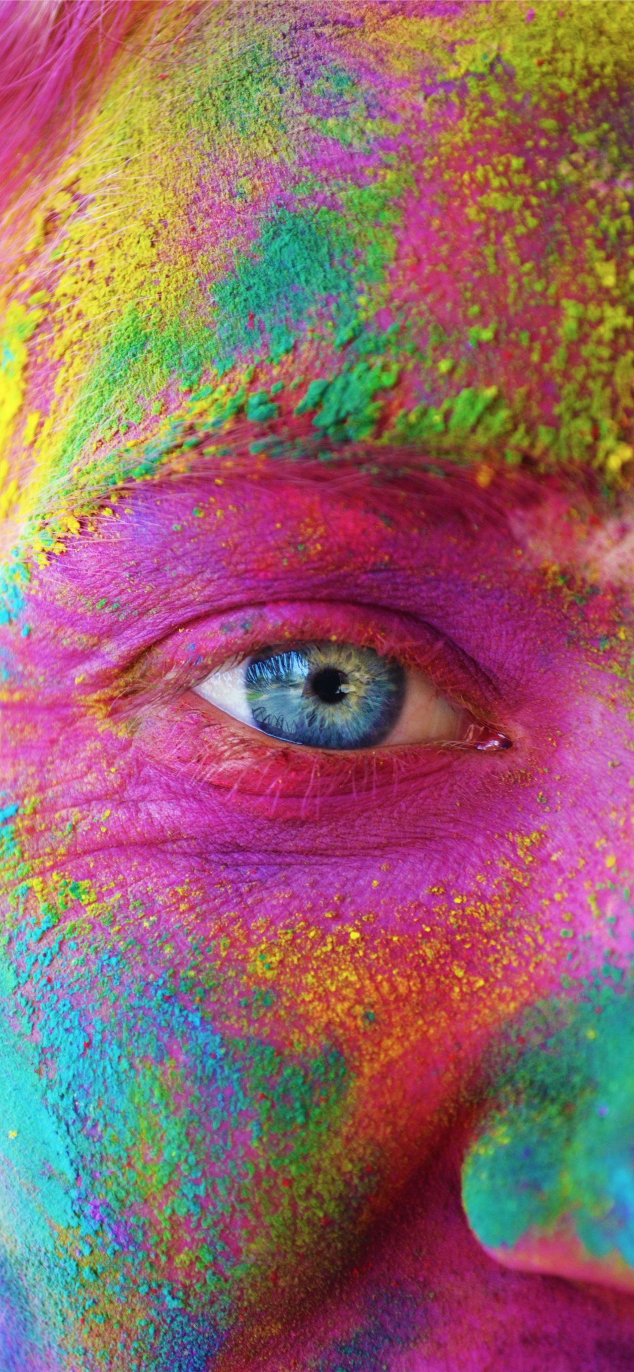 1284x2778 Holi Girl Cave iPhone Wallpaper Free Download