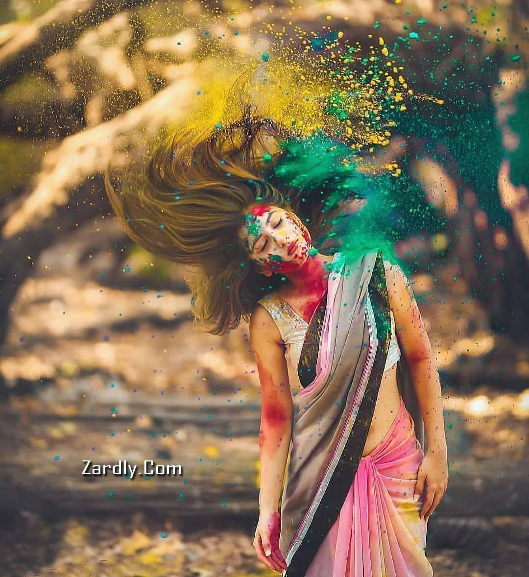 1080x1178 Girls Holi Wallpaper