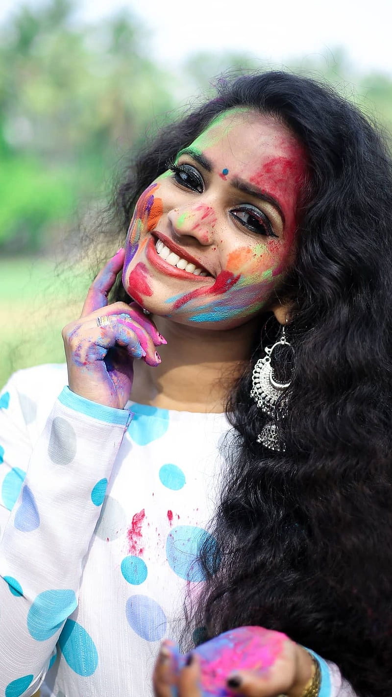 800x1423 Anjana bala, happy holi, bonito, HD phone wallpaper