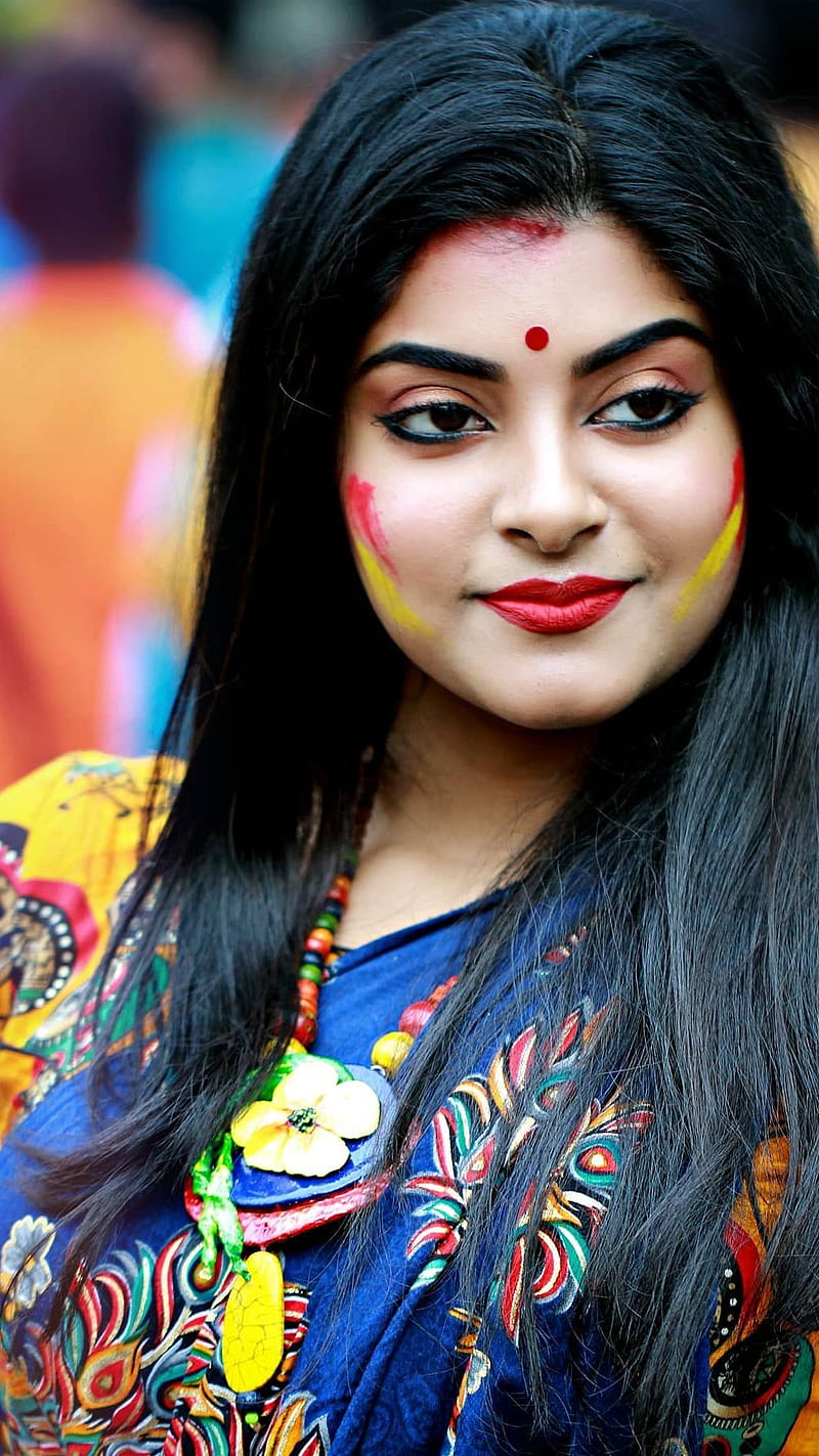 800x1423 Sohini Ganguly, happy holi, bong, HD phone wallpaper