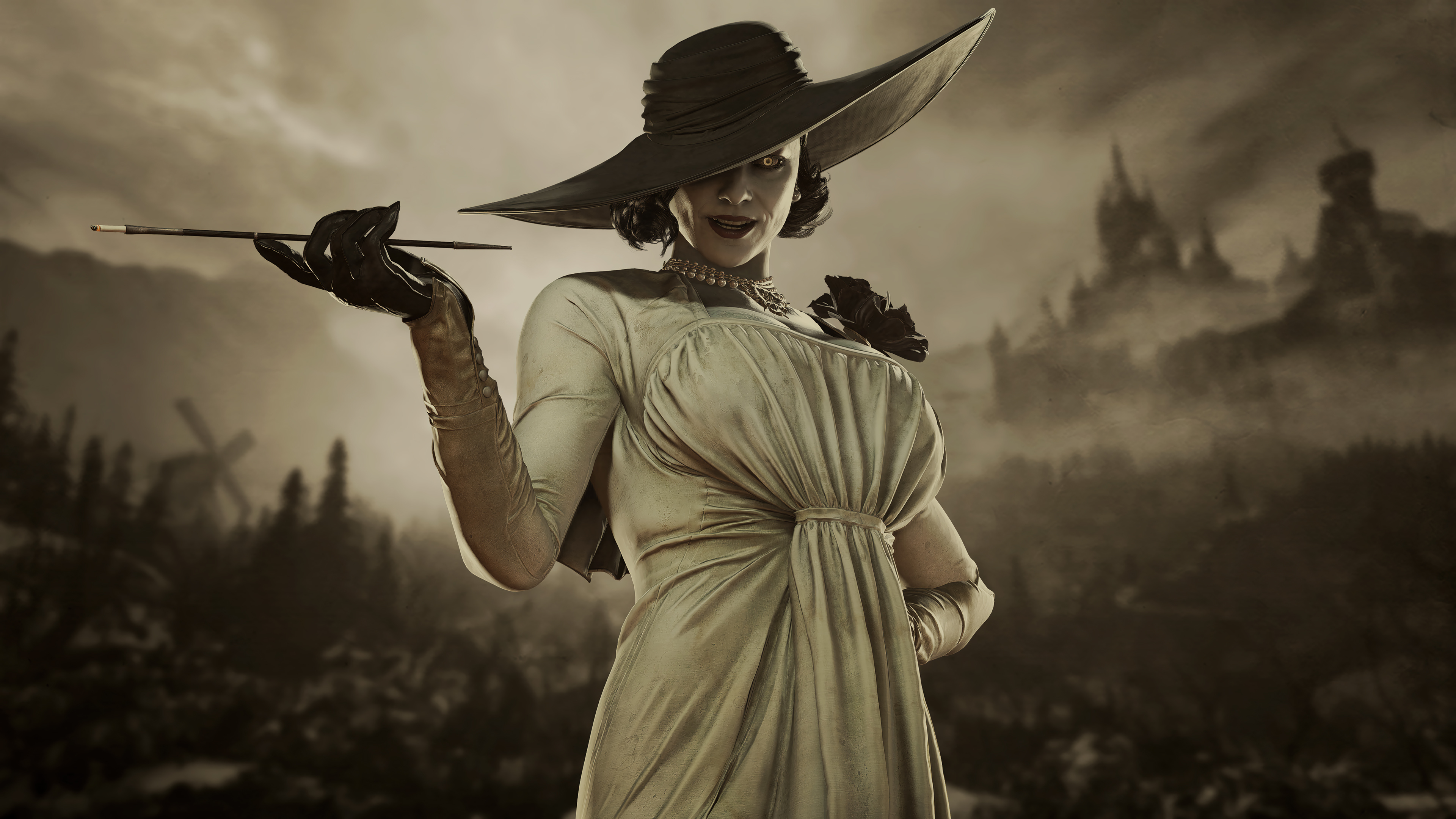 3840x2160 Alcina Dimitrescu HD 4K Wallpaper PC & Phone