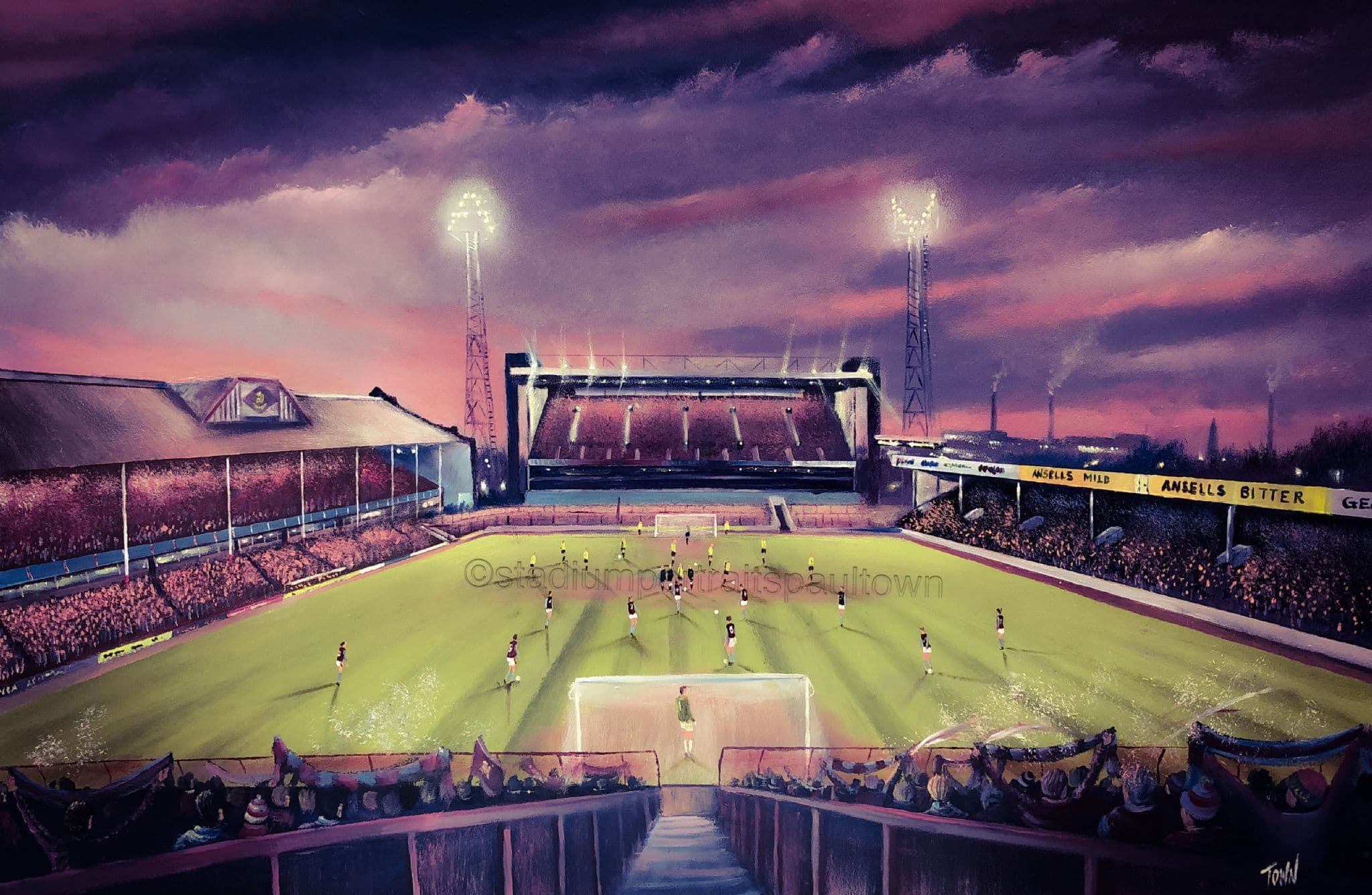 2048x1336 Holte Enders in The Sky, Villa Park, Aston Villa A3 print