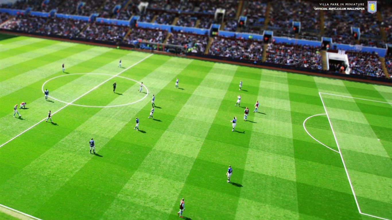 1366x768 Villa Park on a matchday wallpaper