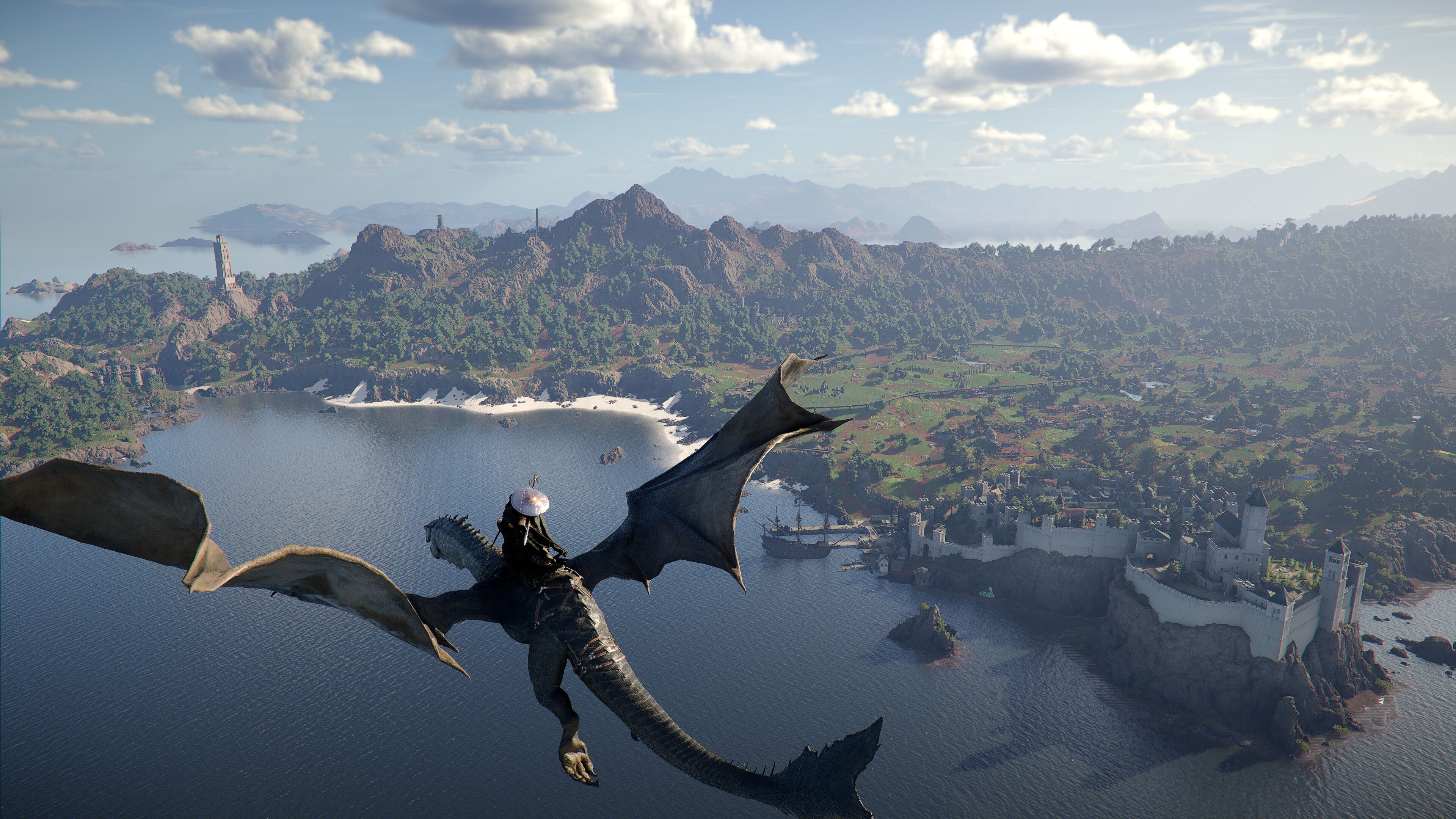 3840x2160 Crimson Desert: 4K Ultra HD Dragon Rider Adventure
