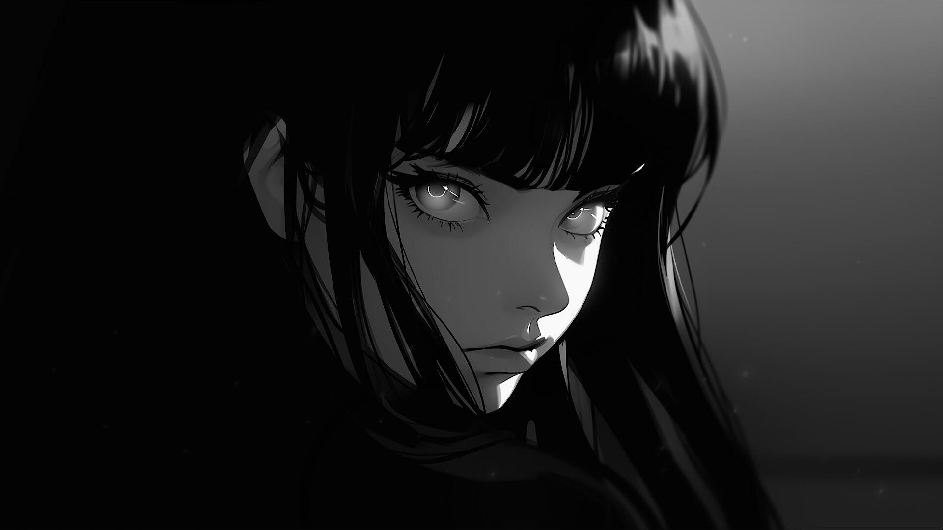 1920x1080 Monochrome Mystery in Anime Art