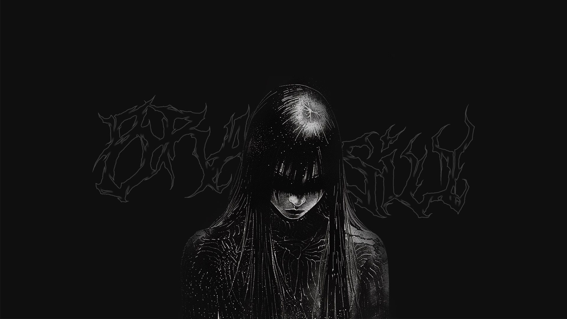 1920x1080 Dark Elegance in Anime Monochrome Art