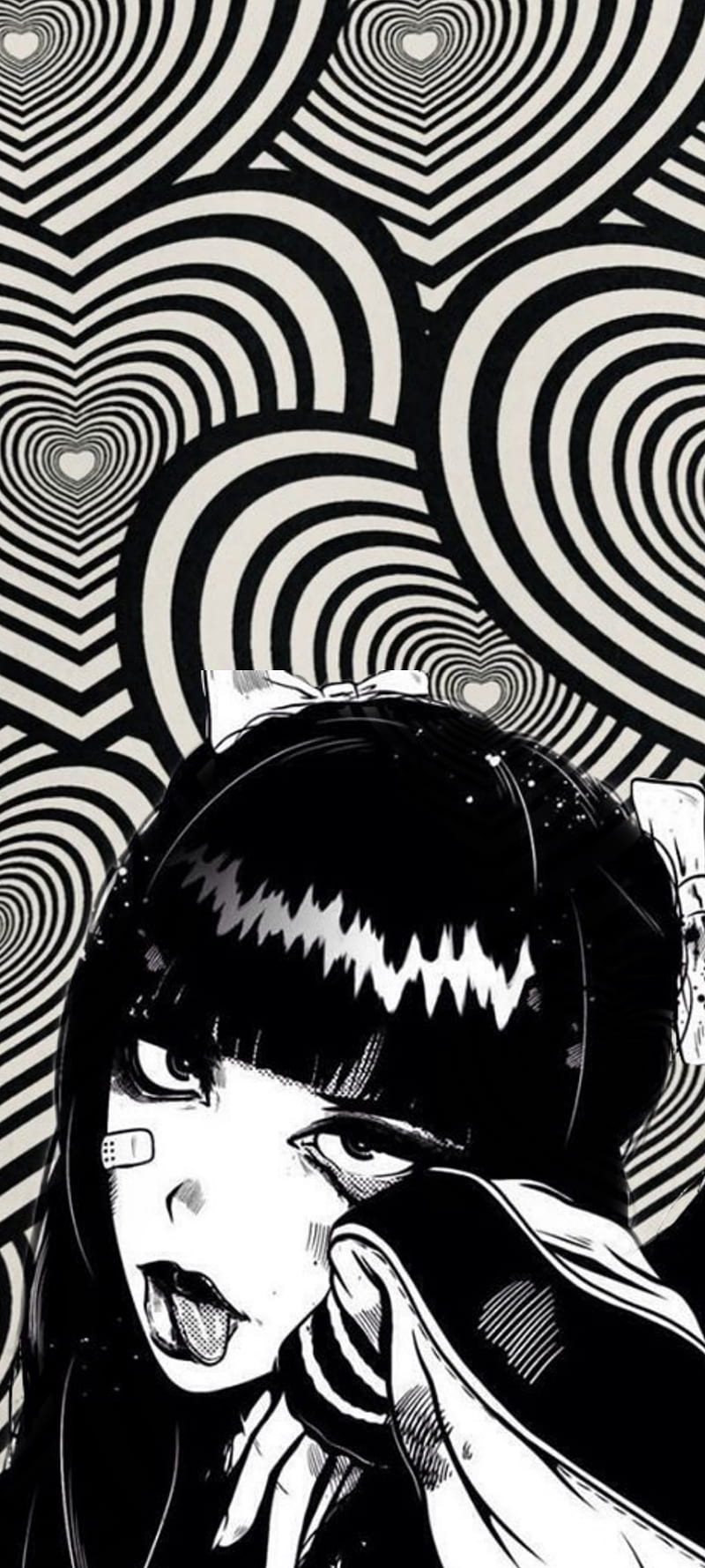 800x1778 Anime, grunge, white, black, HD phone wallpaper
