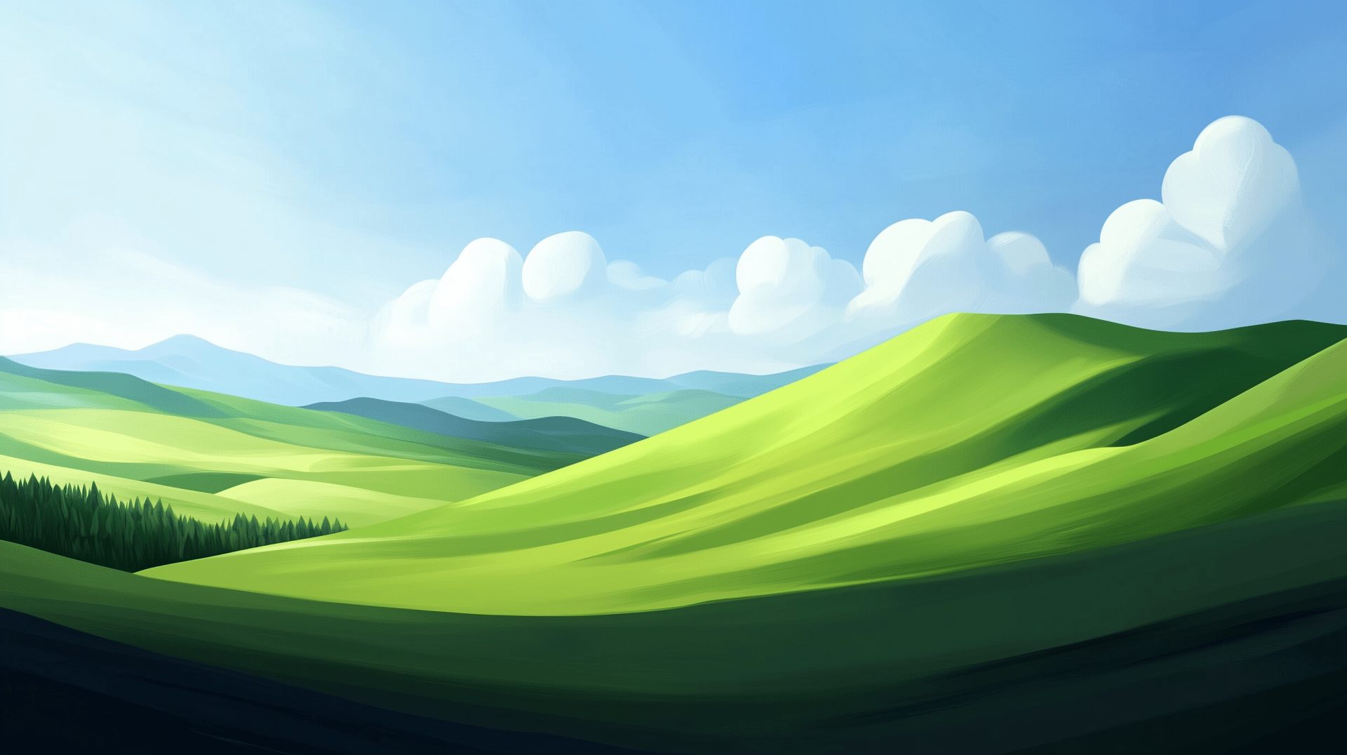 1920x1076 HD Wallpaper: Geometric Landscape Inspired