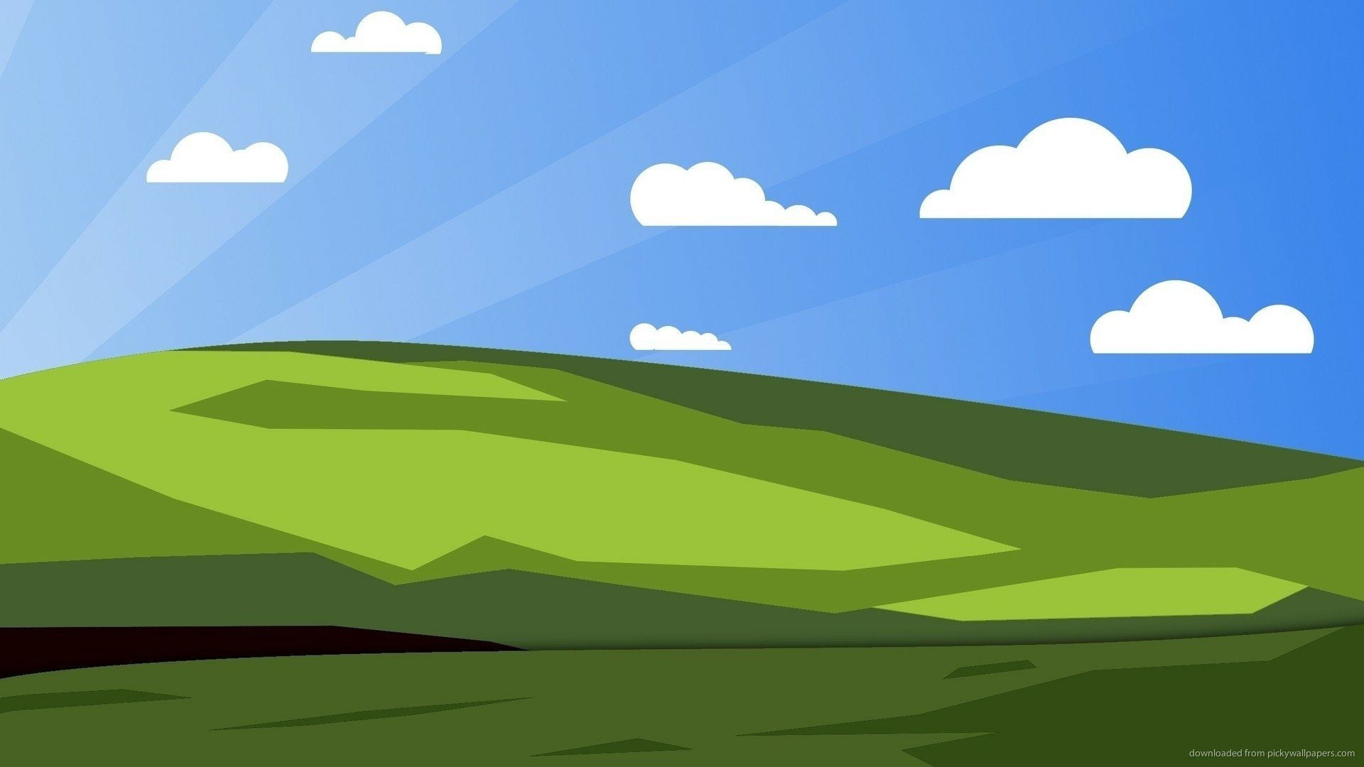 1920x1080 Serene Windows XP HD Wallpaper: A Slice of Virtual Tranquility