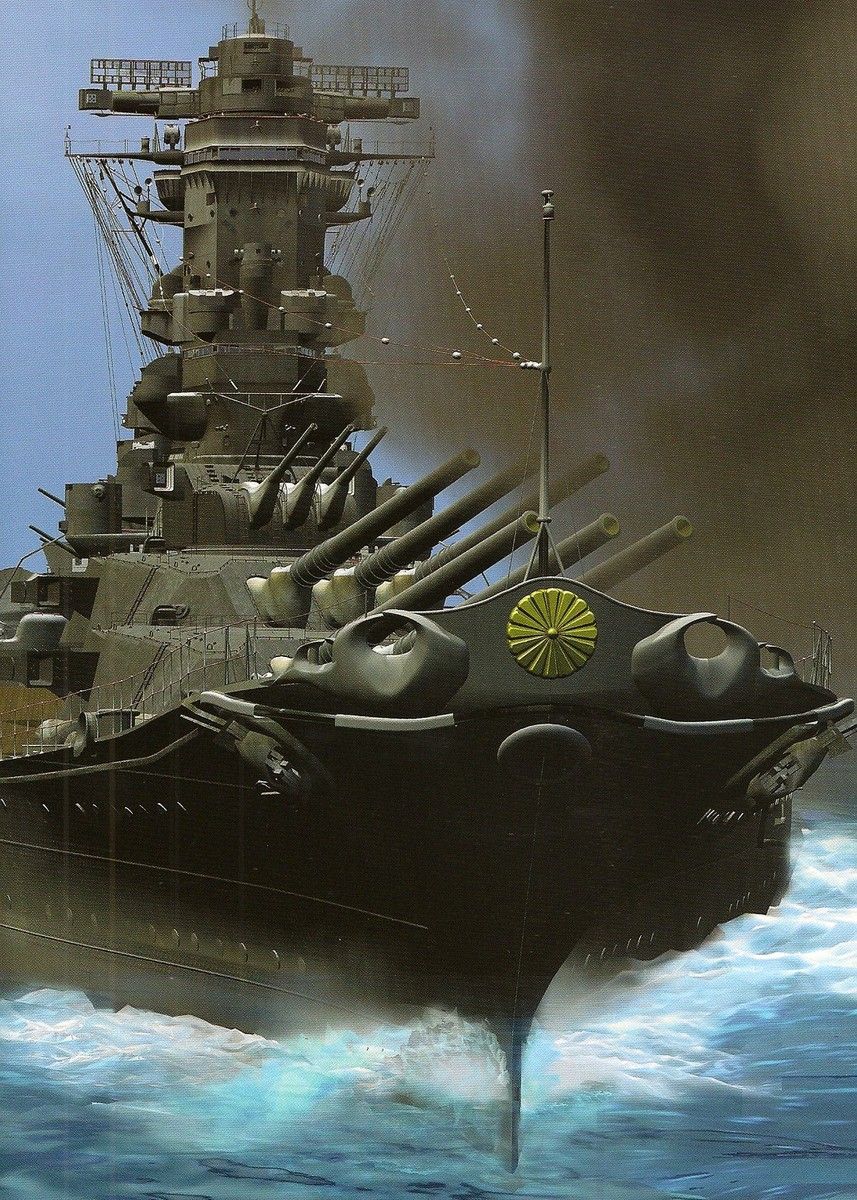 857x1200 IJN BATTLESHIP YAMATO & BATTLE LEYTE GULF Oct '44 3D CG 38 Japanese Book